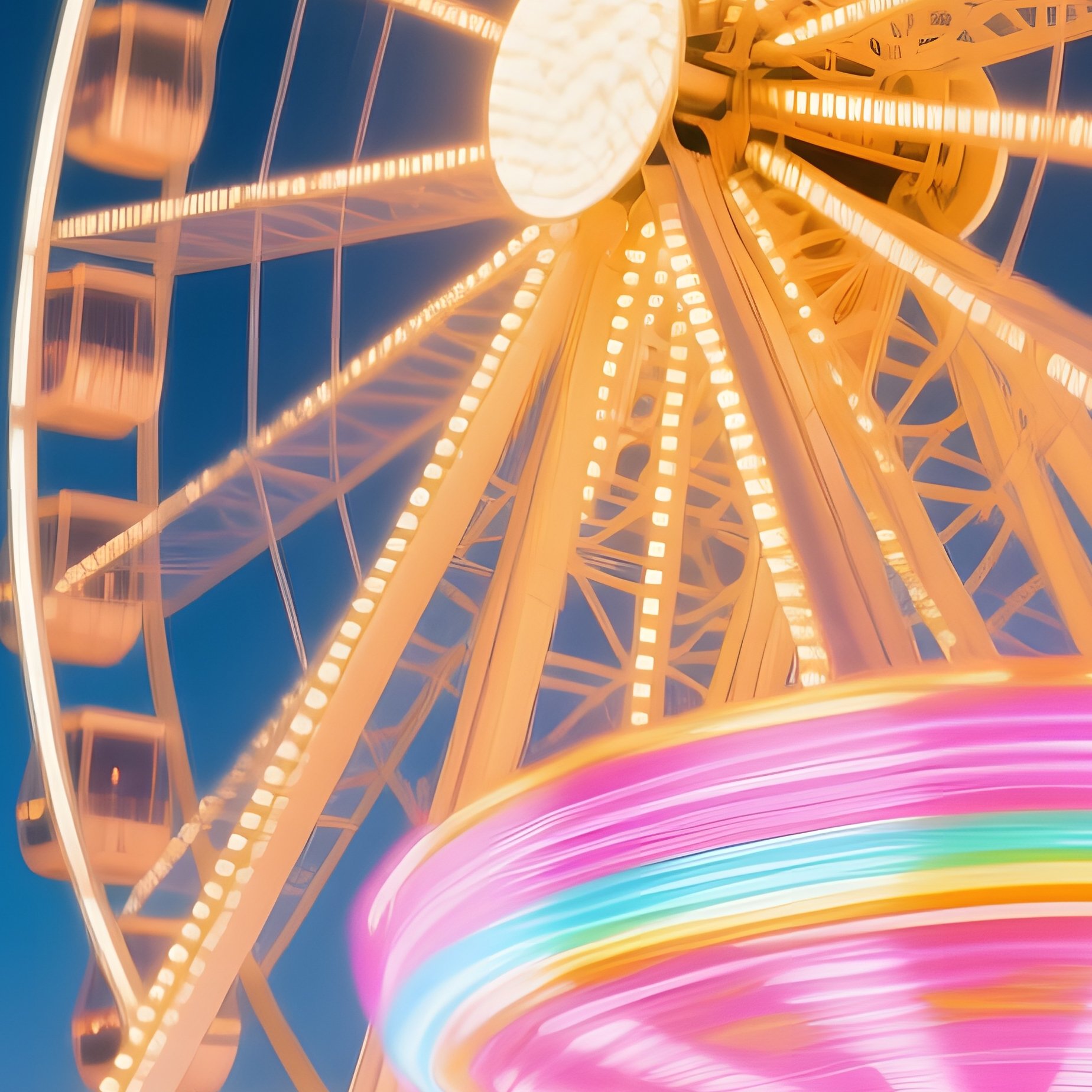 Bustling Carnival Midway At Night Florida - Full Resolution Quality Preview