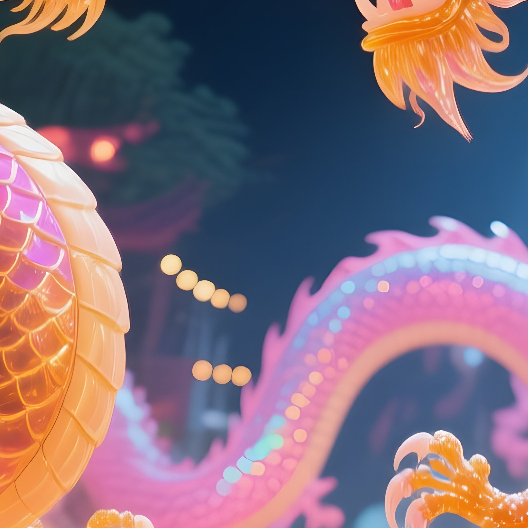 Bustling Night Market With Sugar Dragons - Full Resolution Quality Preview