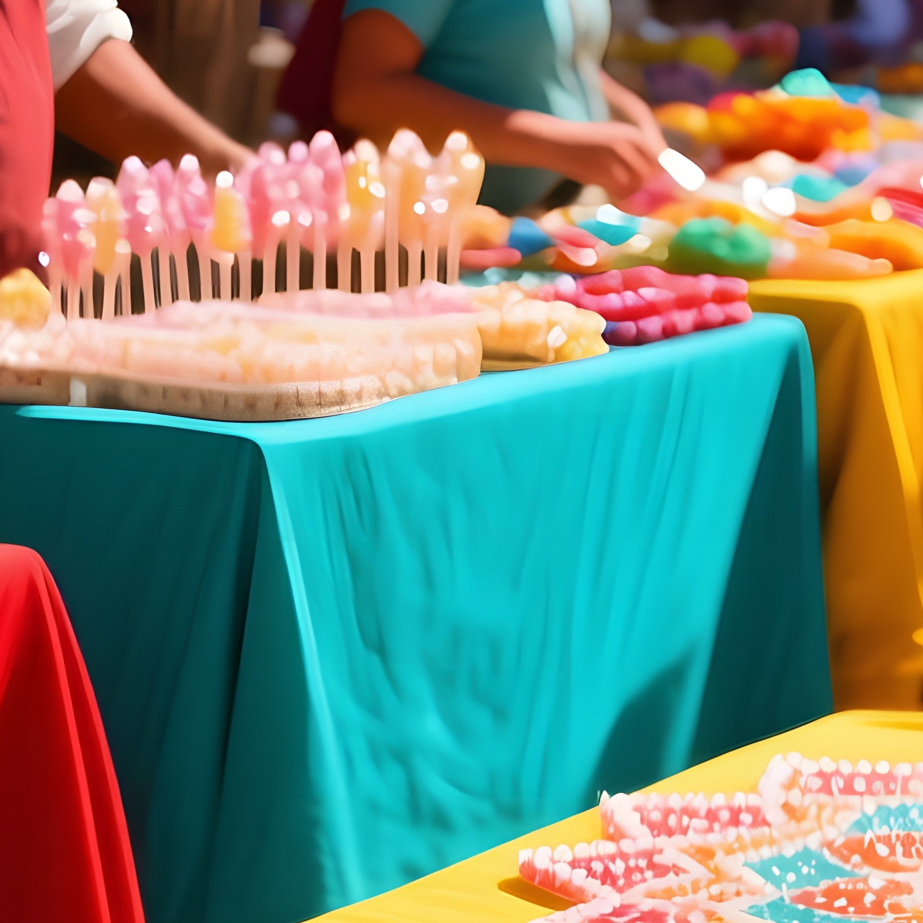 Bustling Outdoor Market Sugar Mosaics Mandalas - Full Resolution Quality Preview