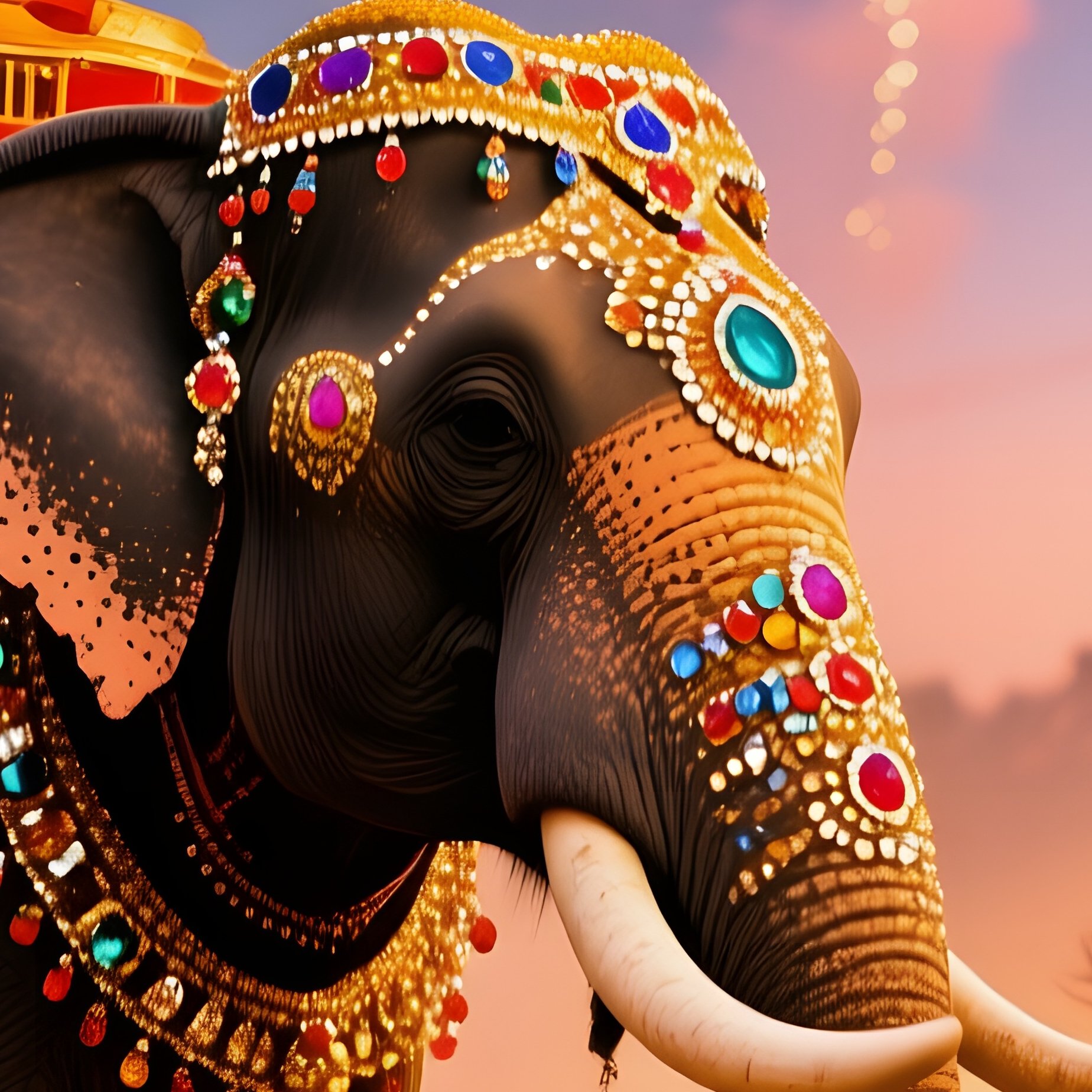 Bustling Street Parade Jaipur Festival - Full Resolution Quality Preview