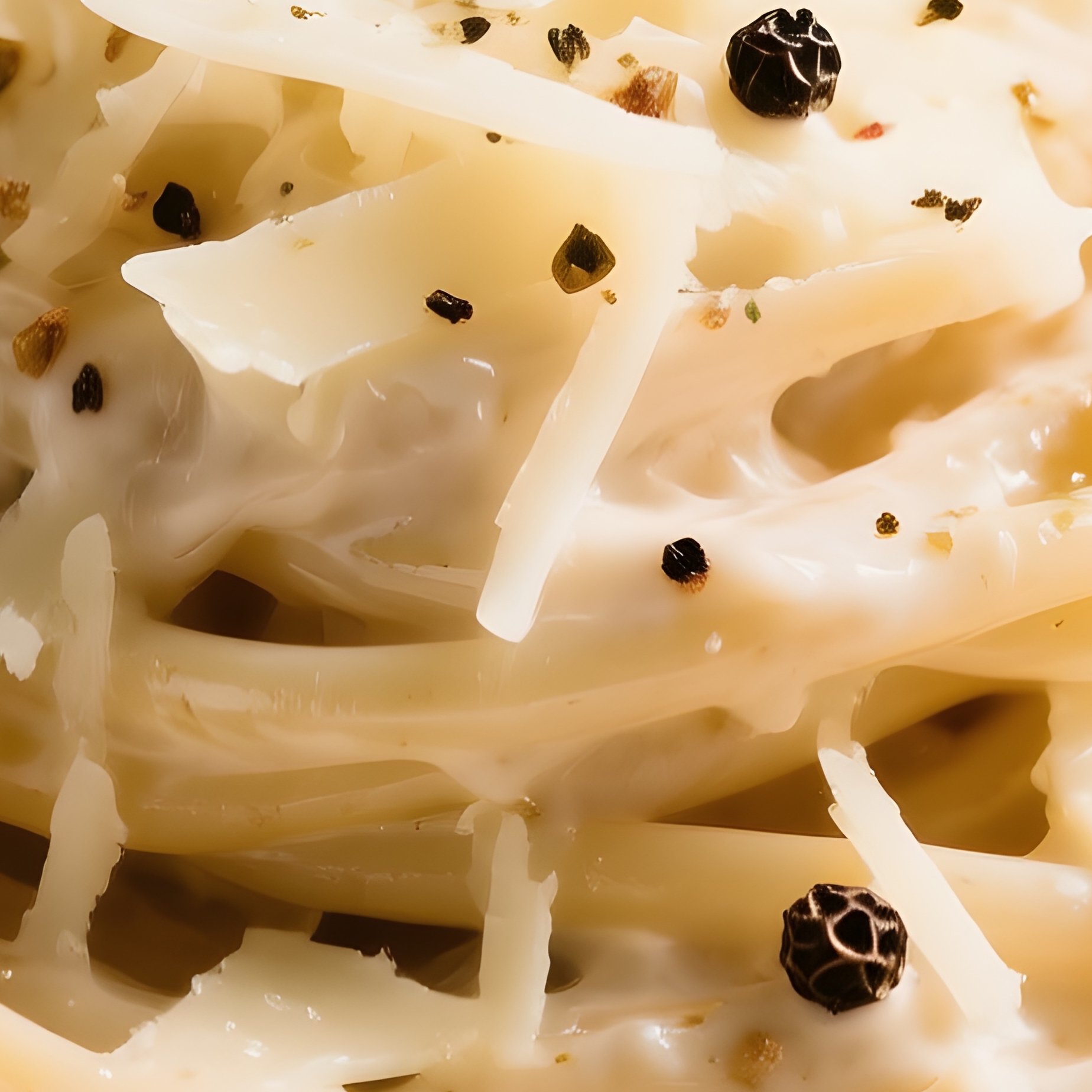 Cacio E Pepe Spaghetti With Pecorino Romano Cheese Toasted Black Pepper And Starchy Pasta Water - Full Resolution Quality Preview