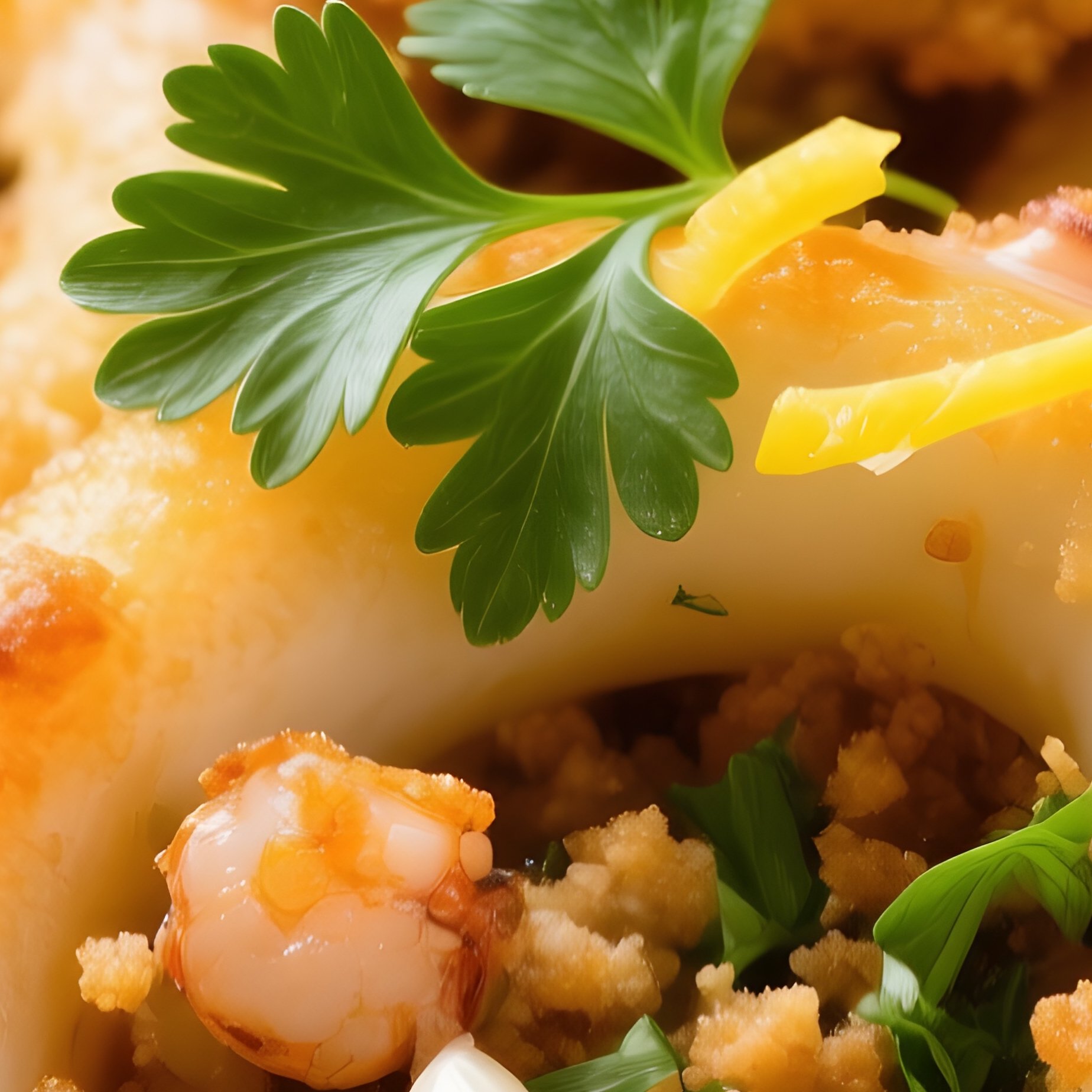 Calamari Ripieni Stuffed Squid Filled With Breadcrumbs Herbs Garlic And Seafood - Full Resolution Quality Preview