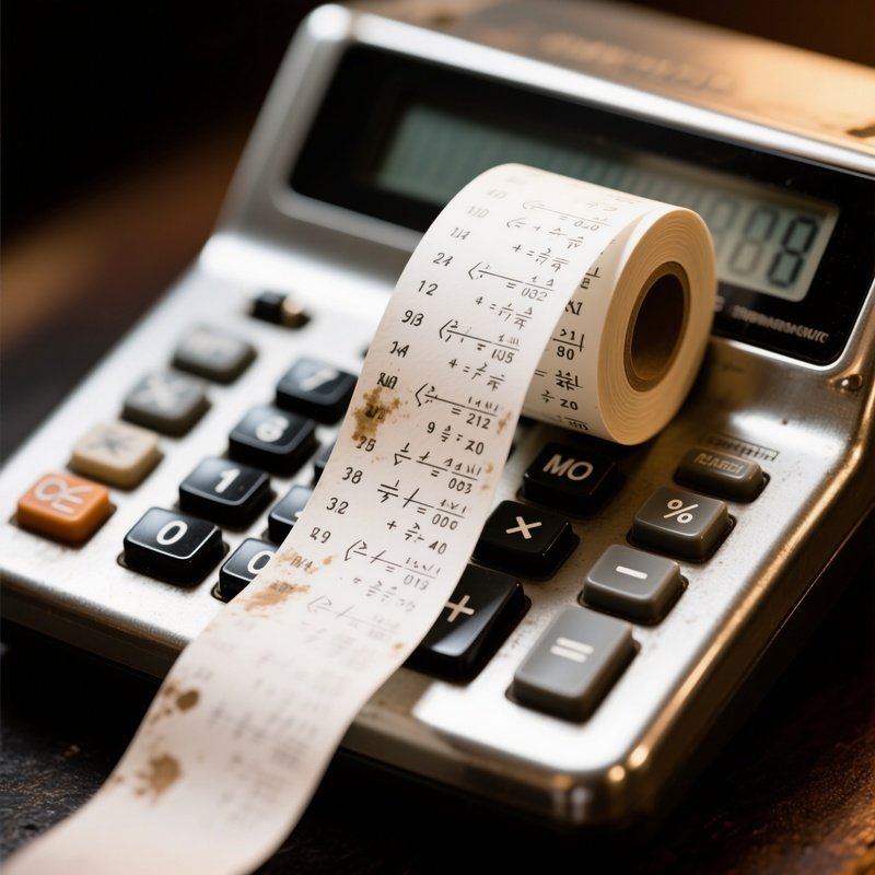 Calculator Tape Curling Out Of Printing Calculator