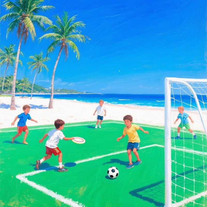 California Retro Summer Games Oil Painting 10