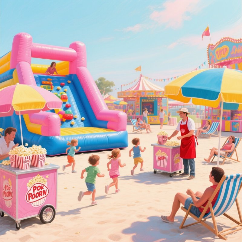 California Retro Summer Games Oil Painting 3