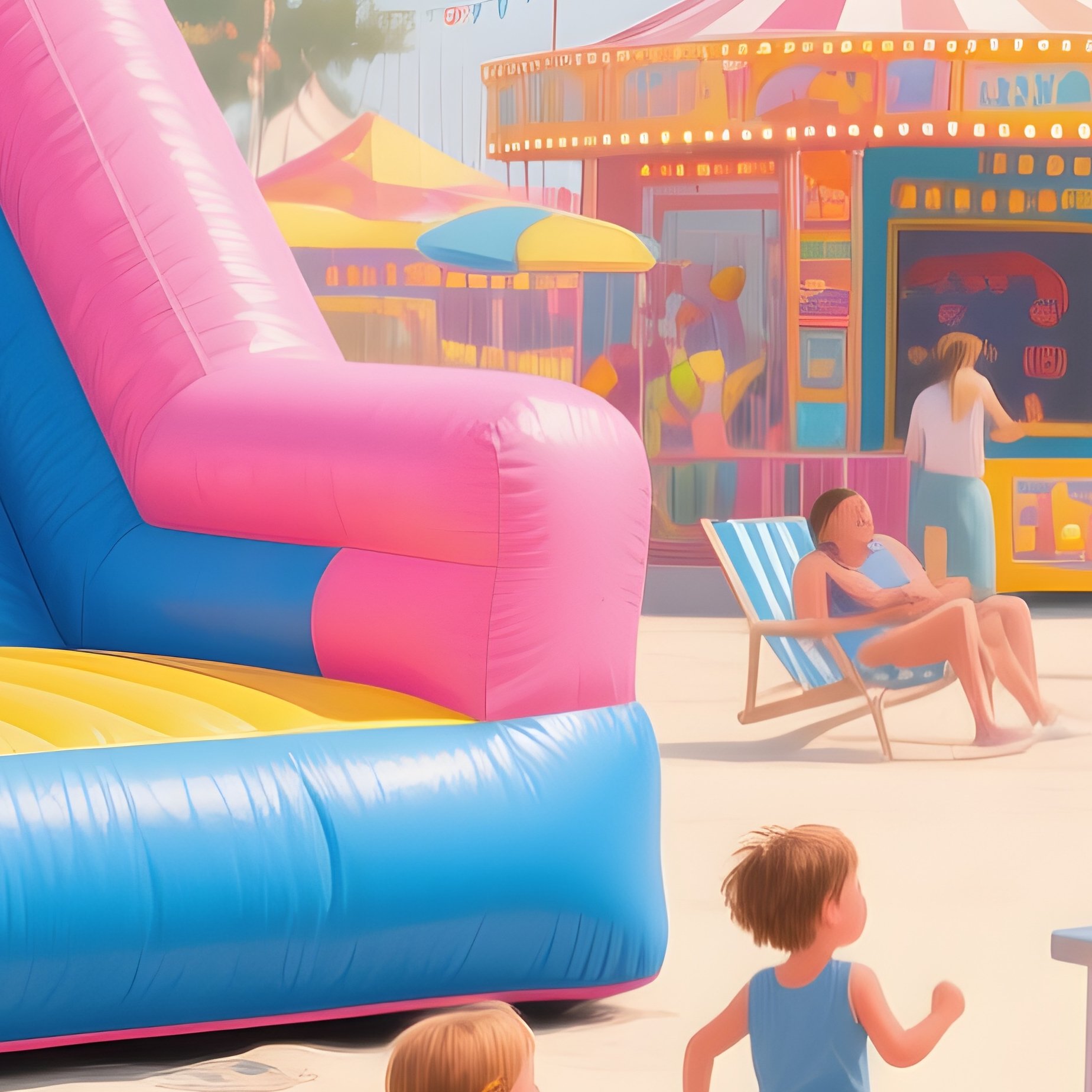 California Retro Summer Games Oil Painting 3 - Full Resolution Quality Preview