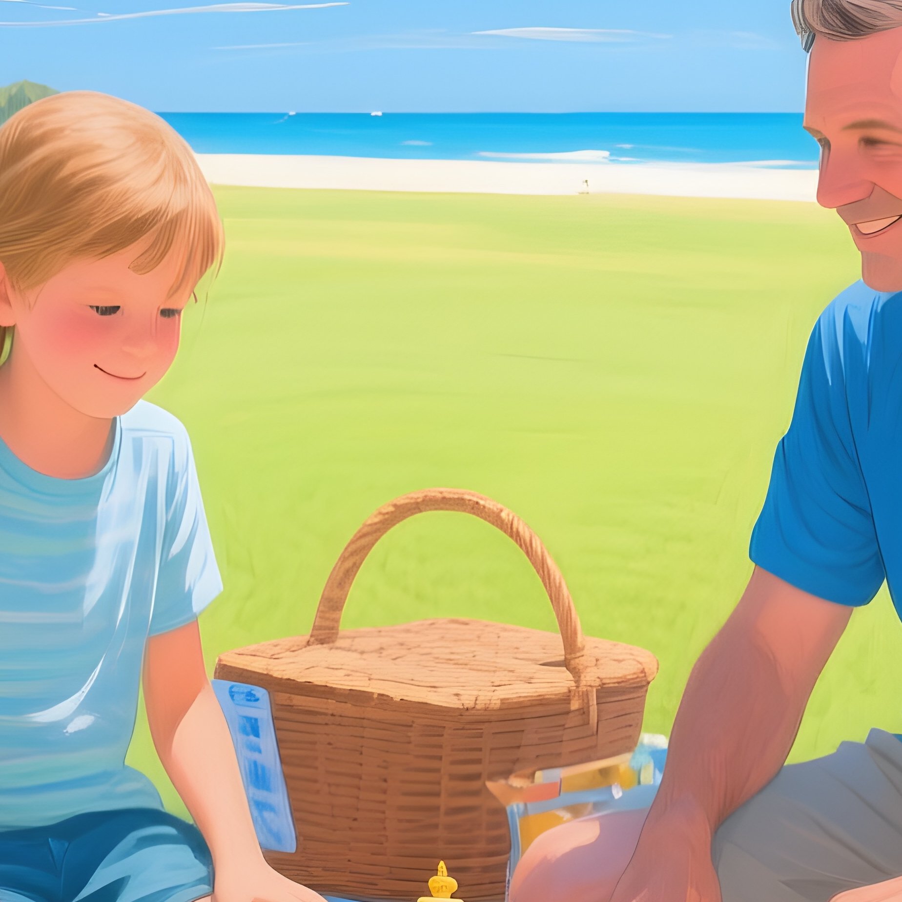 California Retro Summer Games Oil Painting 6 - Full Resolution Quality Preview