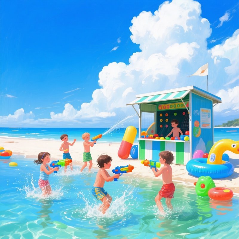 California Retro Summer Games Oil Painting 7