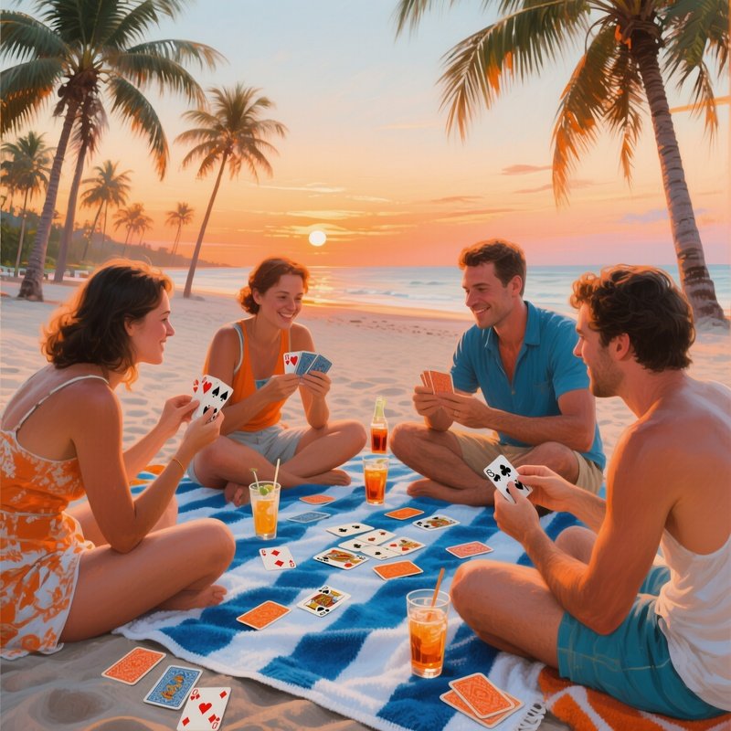 California Retro Summer Games Oil Painting 8