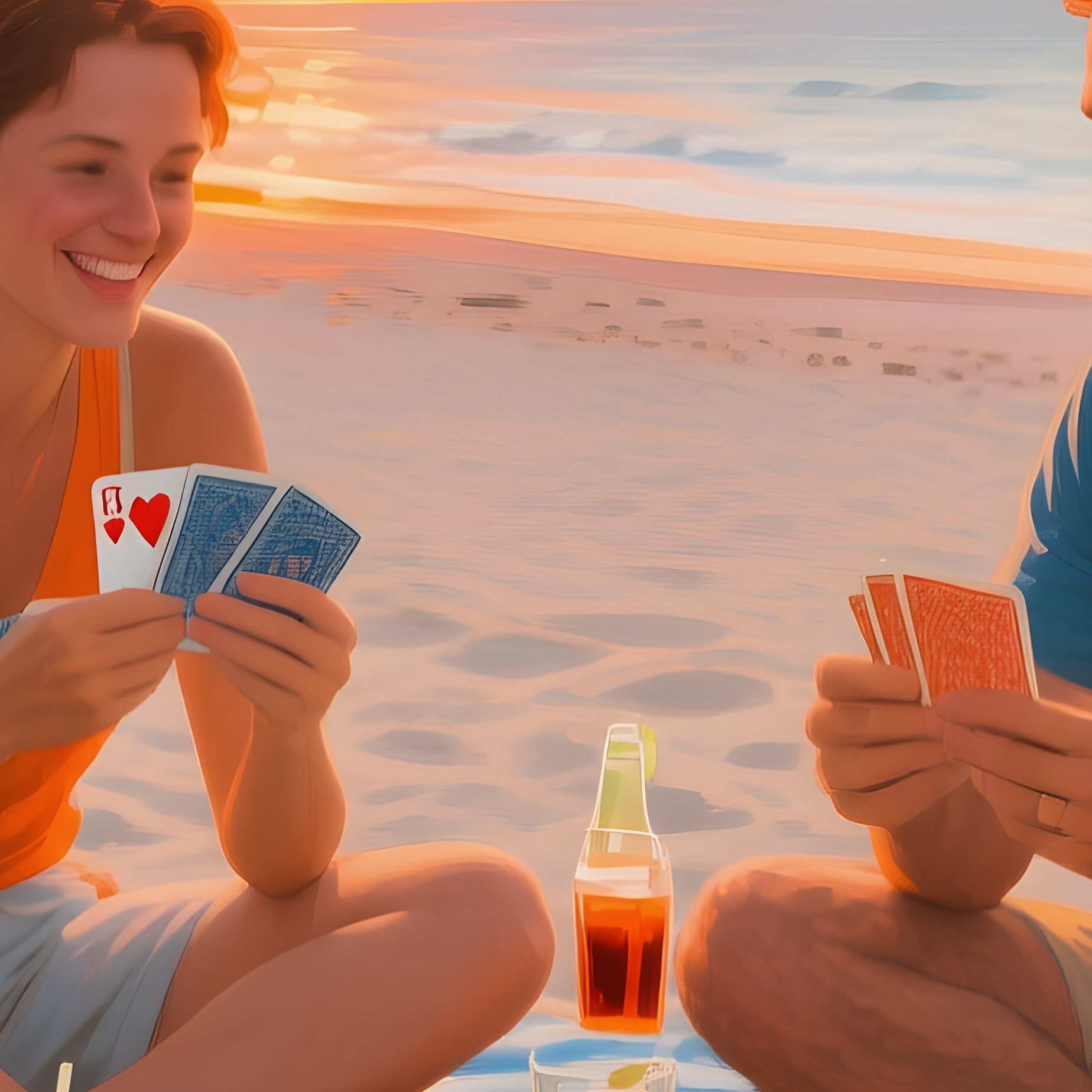 California Retro Summer Games Oil Painting 8 - Full Resolution Quality Preview