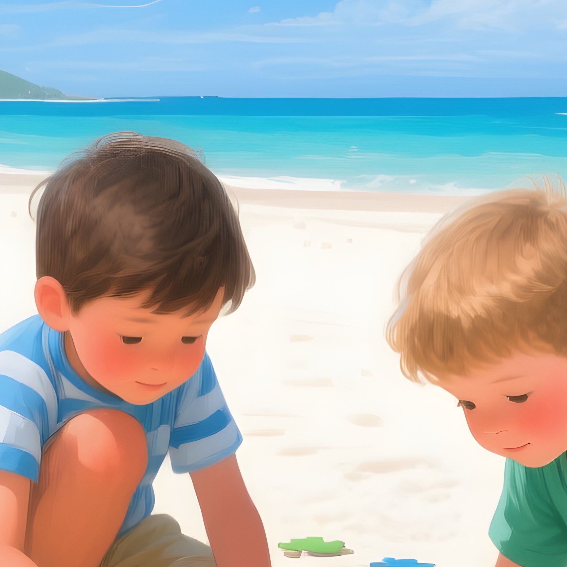 California Retro Summer Games Oil Painting 9 - Full Resolution Quality Preview