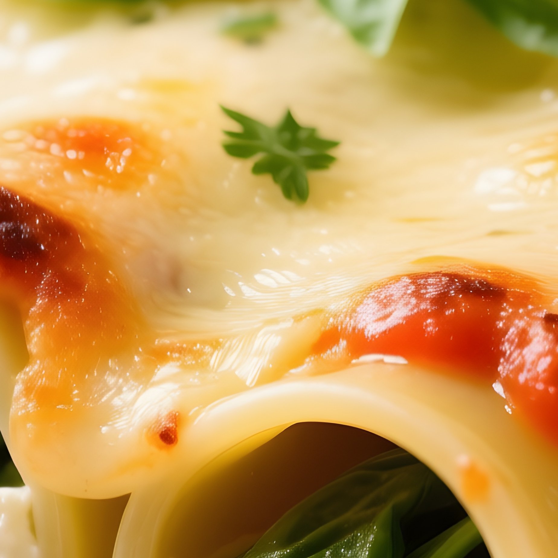 Cannelloni Filled With Ricotta And Spinach Baked With Bechamel Tomato And Cheese - Full Resolution Quality Preview