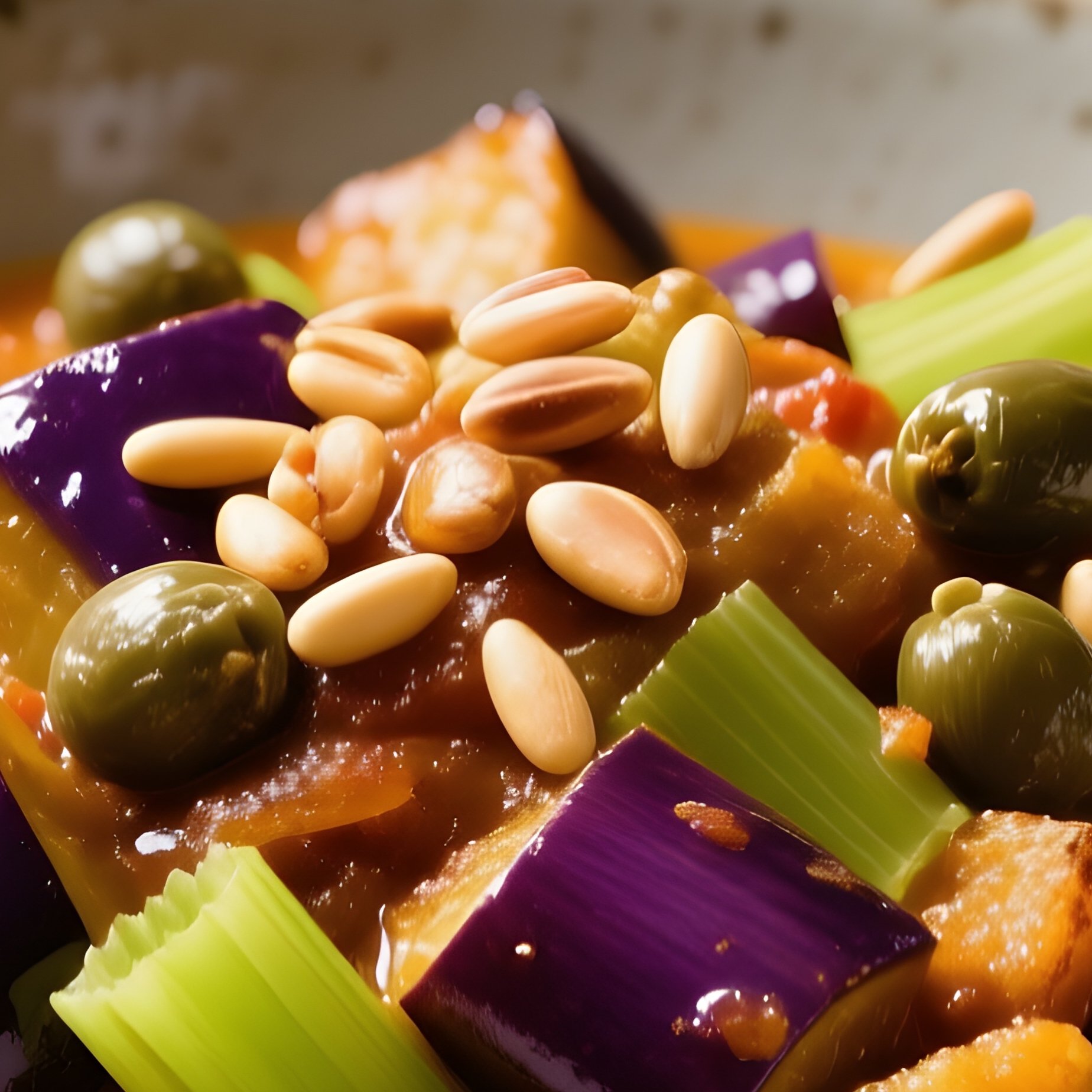 Caponata Sicilian Eggplant Stew - Full Resolution Quality Preview