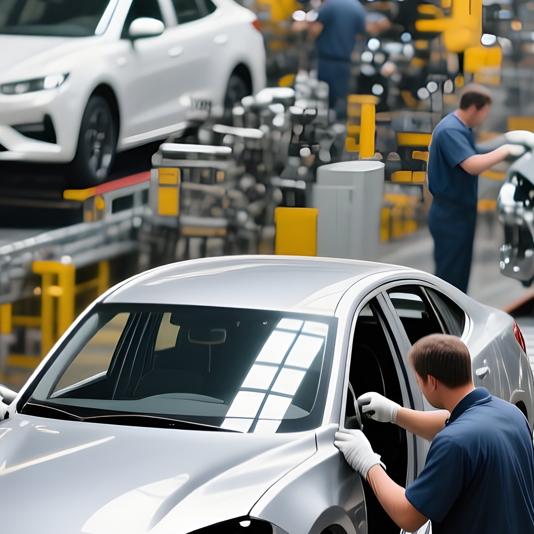 Car Assembly Line Image - Full Resolution Quality Preview