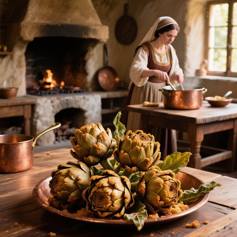 Carciofi Alla Giudia Deep Fried Artichokes Bronze Flowers
