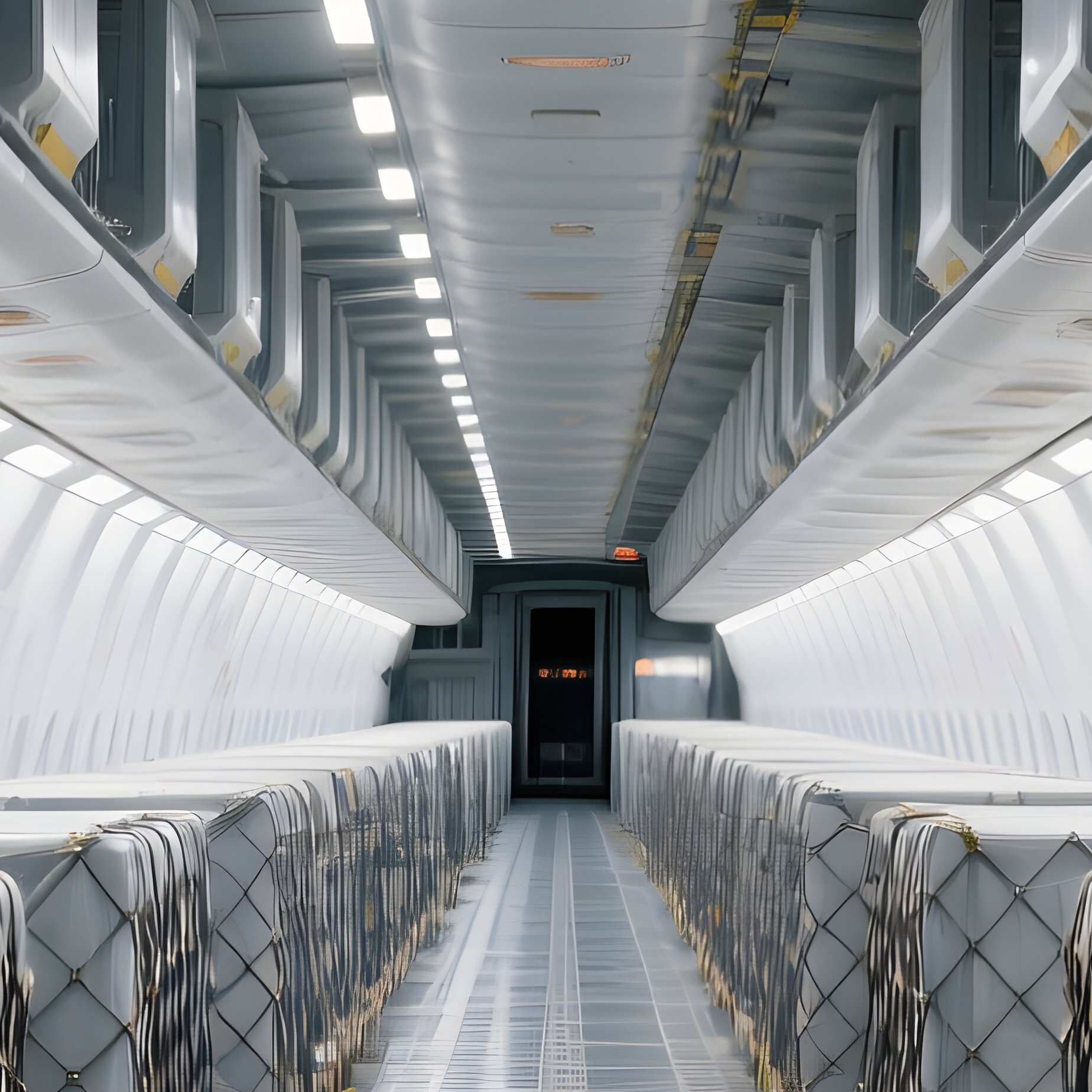 Cargo Loading Deck Boeing 747 Freighter Interior - Full Resolution Quality Preview