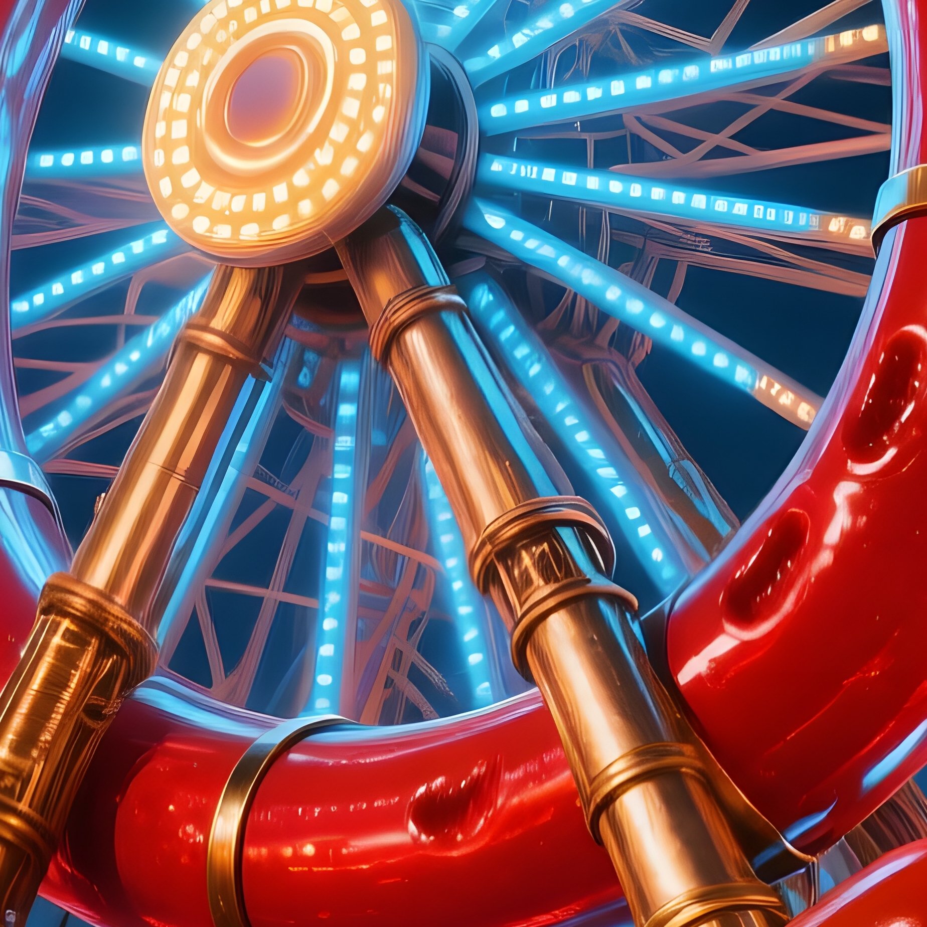 Carnival Ferris Wheel Sausage Rings - Full Resolution Quality Preview