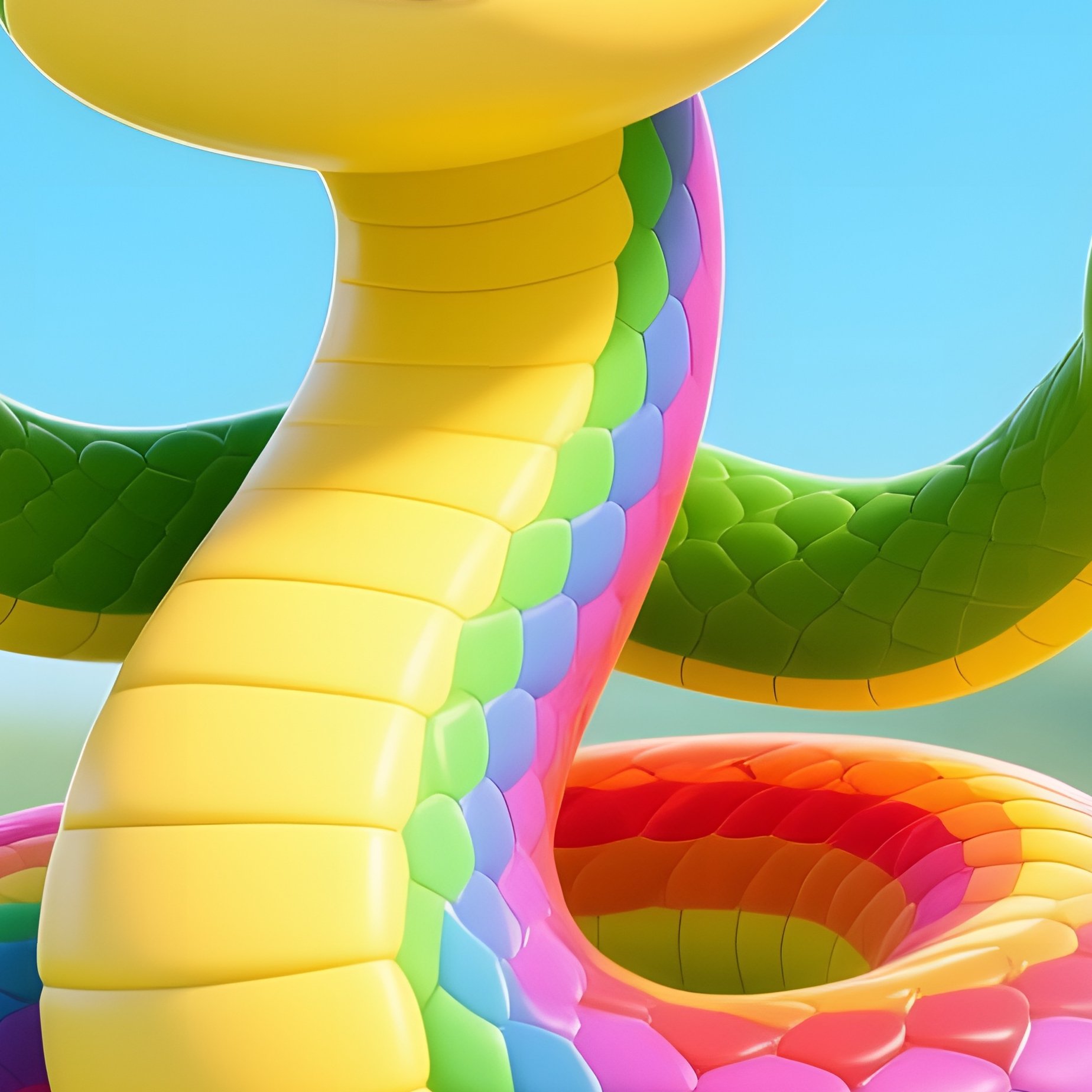 Cartoon Snake As A Metaphor - Full Resolution Quality Preview