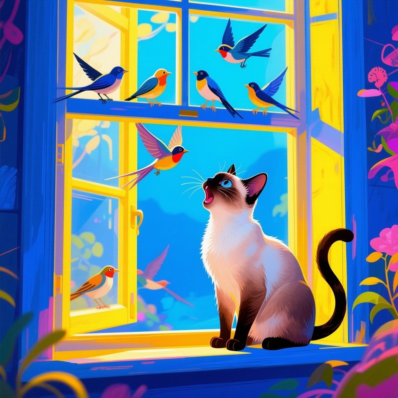 Cat_Balinese_Chirping_At_Birds_Through_Window_2