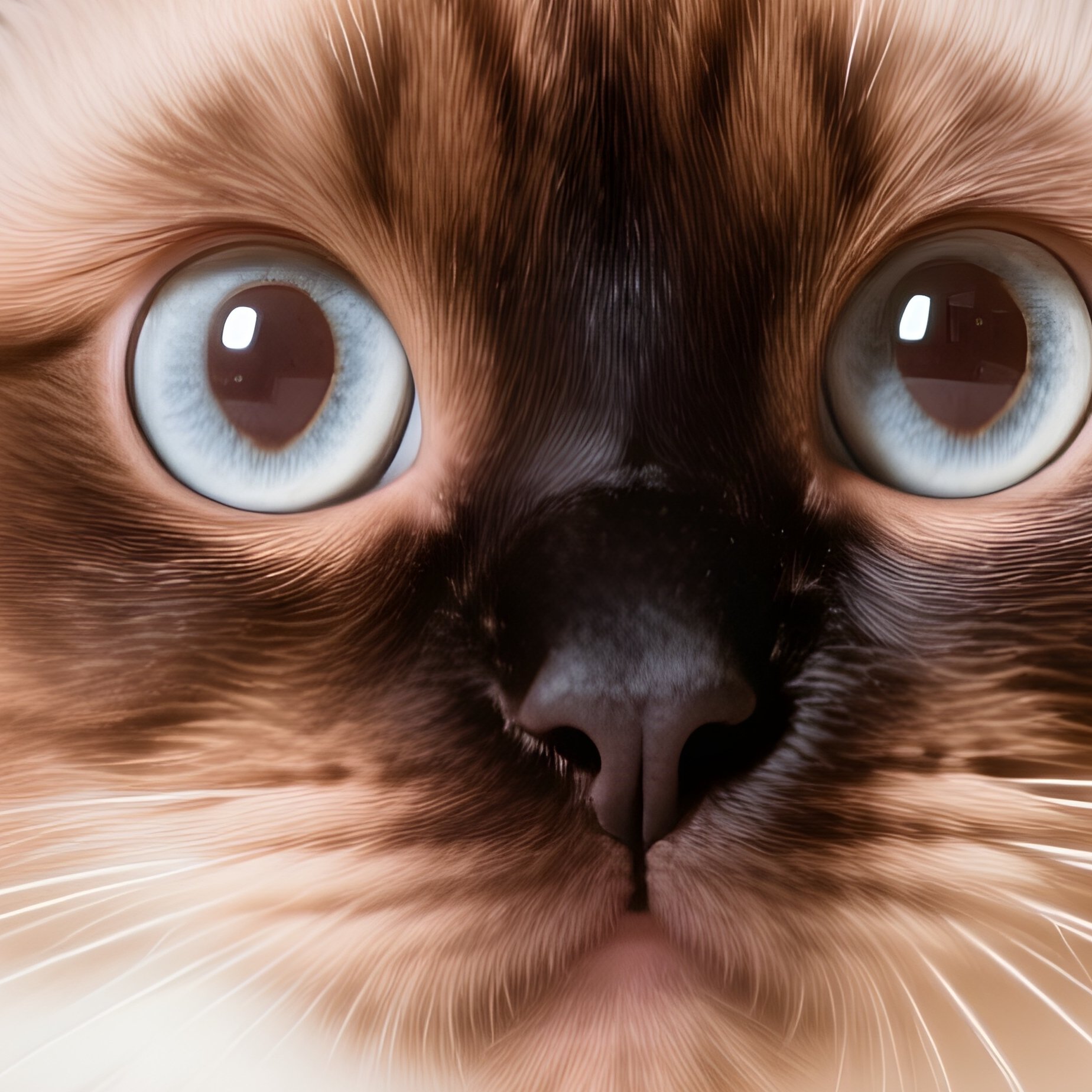 Cat Balinese Head Box - Full Resolution Quality Preview