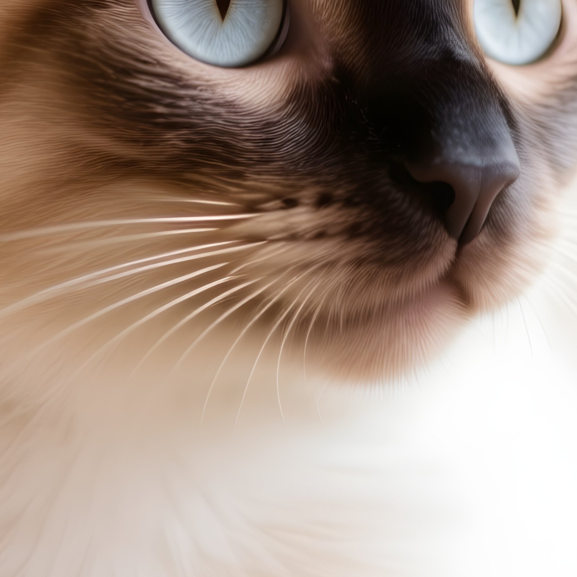 Cat Balinese Head Tilted Sitting - Full Resolution Quality Preview