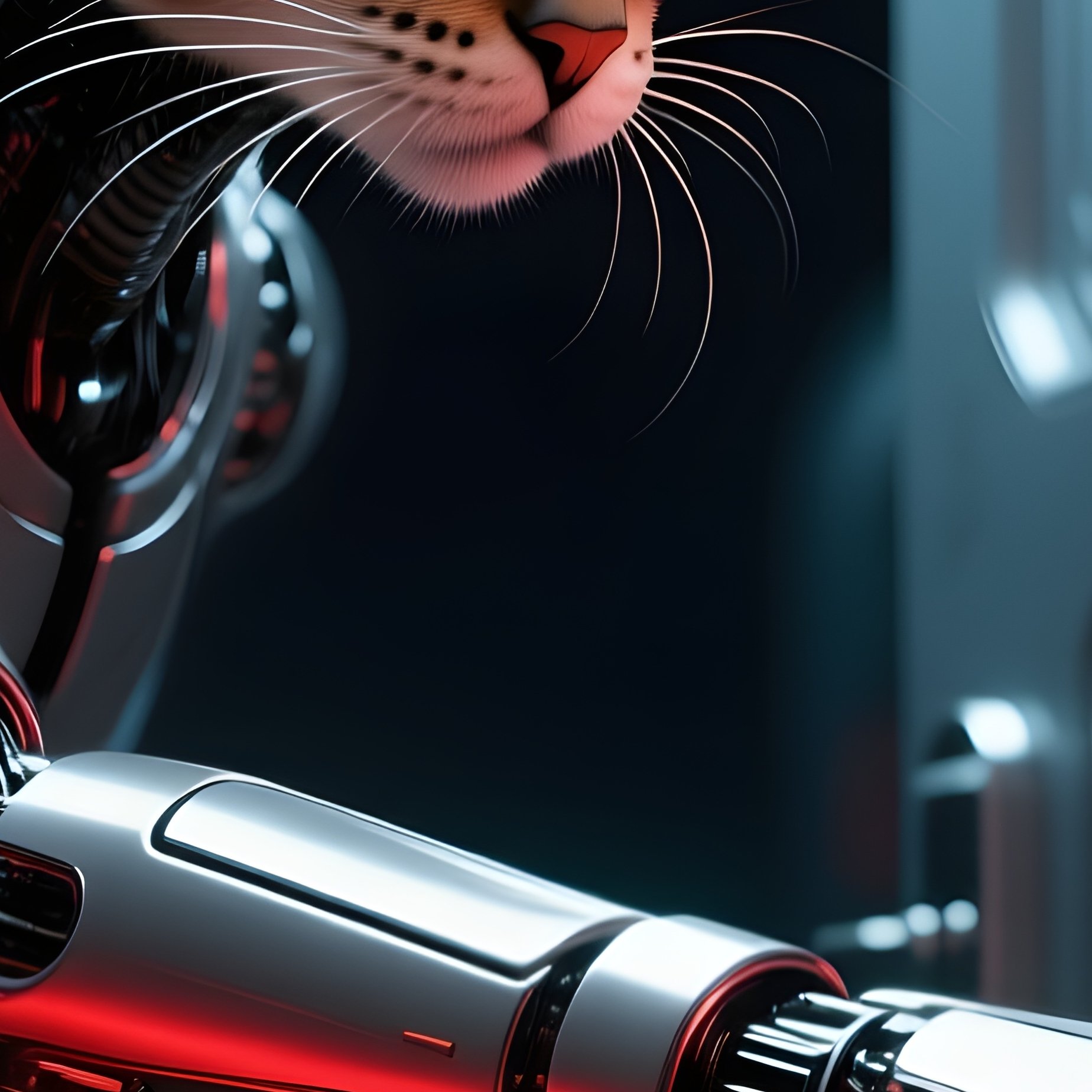 Cat Balinese Paw Reaching Out From Under A Door Science Fiction - Full Resolution Quality Preview