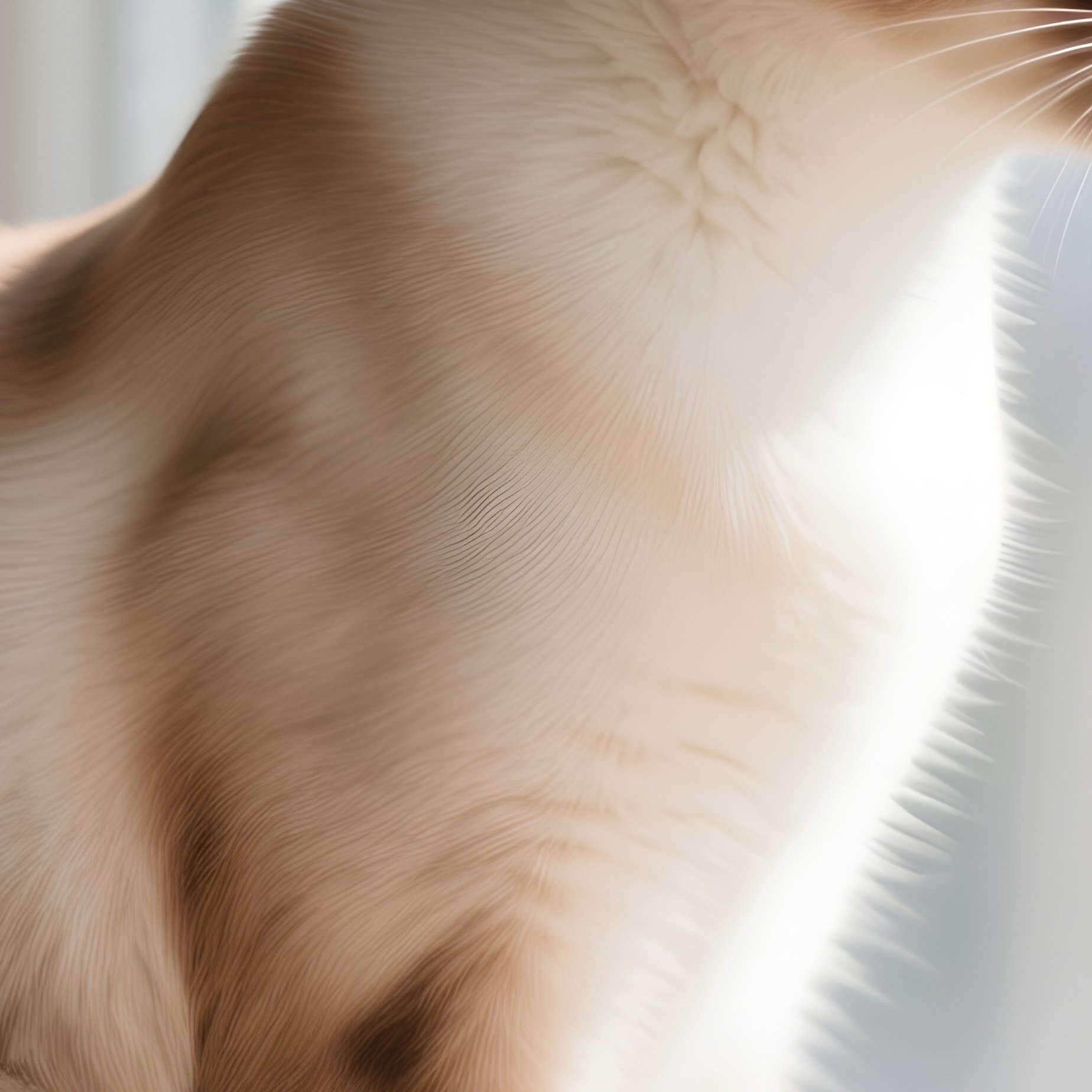 Cat Balinese Perched On A Windowsill Looking Outside - Full Resolution Quality Preview