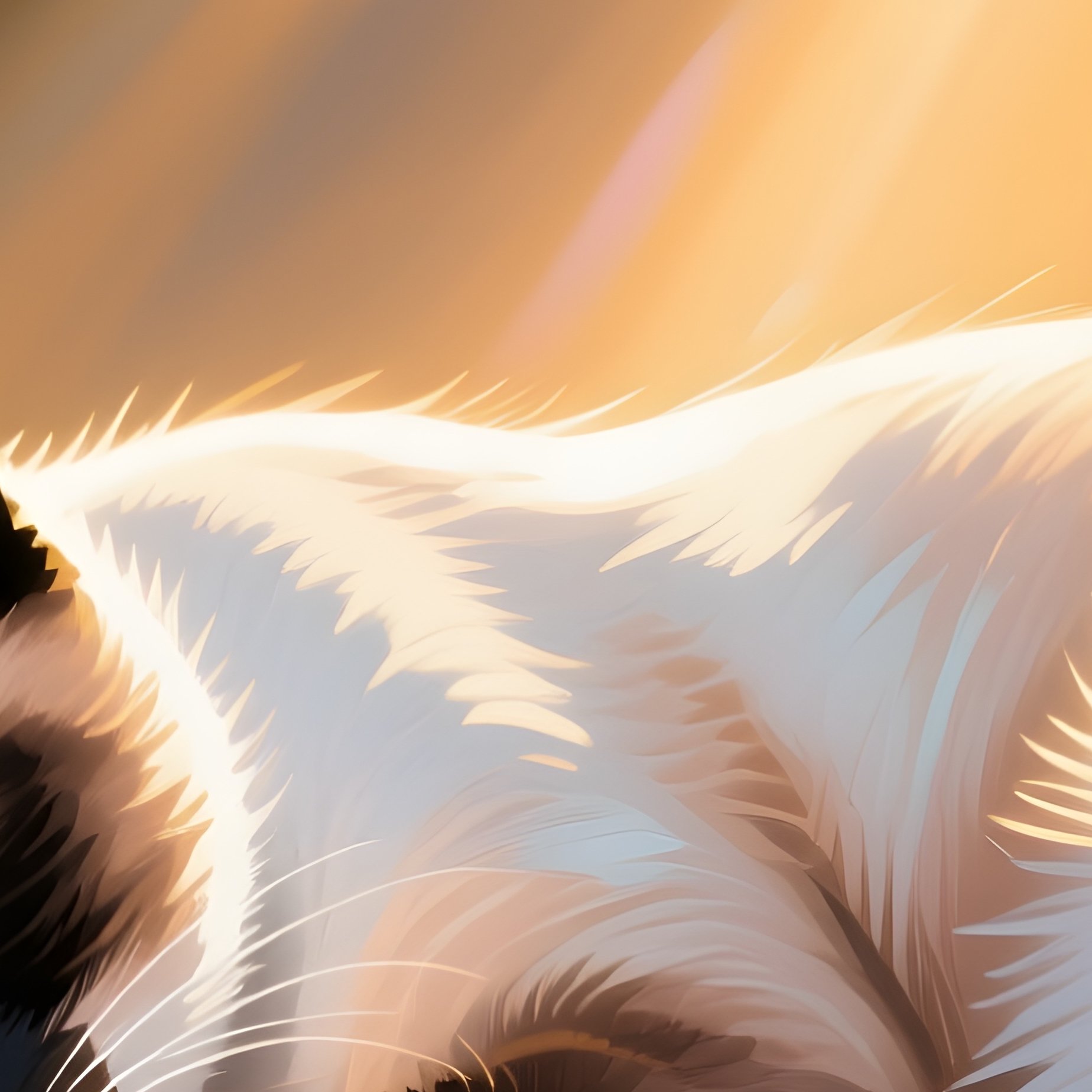 Cat Balinese Sleeping In A Sunbeam Digital Art - Full Resolution Quality Preview