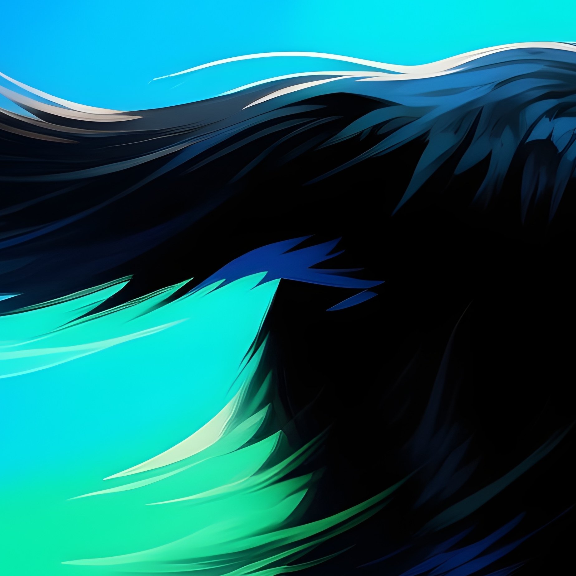 Cat Balinese Tail Flicking With Intense Focus Art - Full Resolution Quality Preview