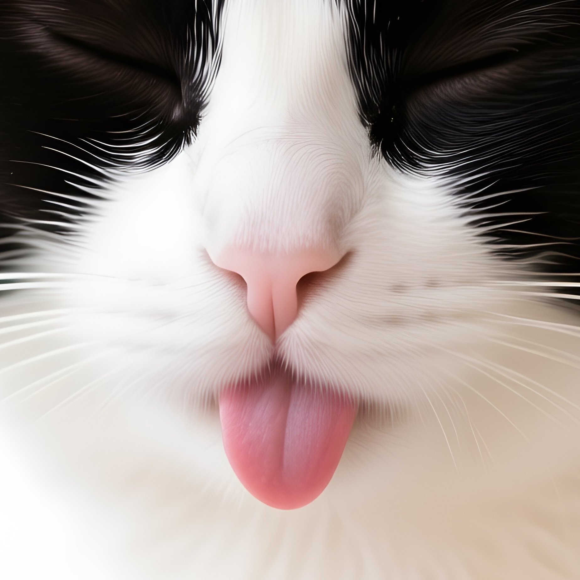 Cat Balinese Tongue Out - Full Resolution Quality Preview