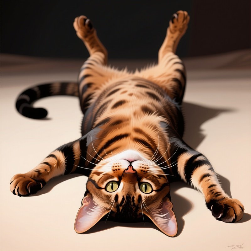 Cat Egyptian Mau Head Upside Down Laying Back 2