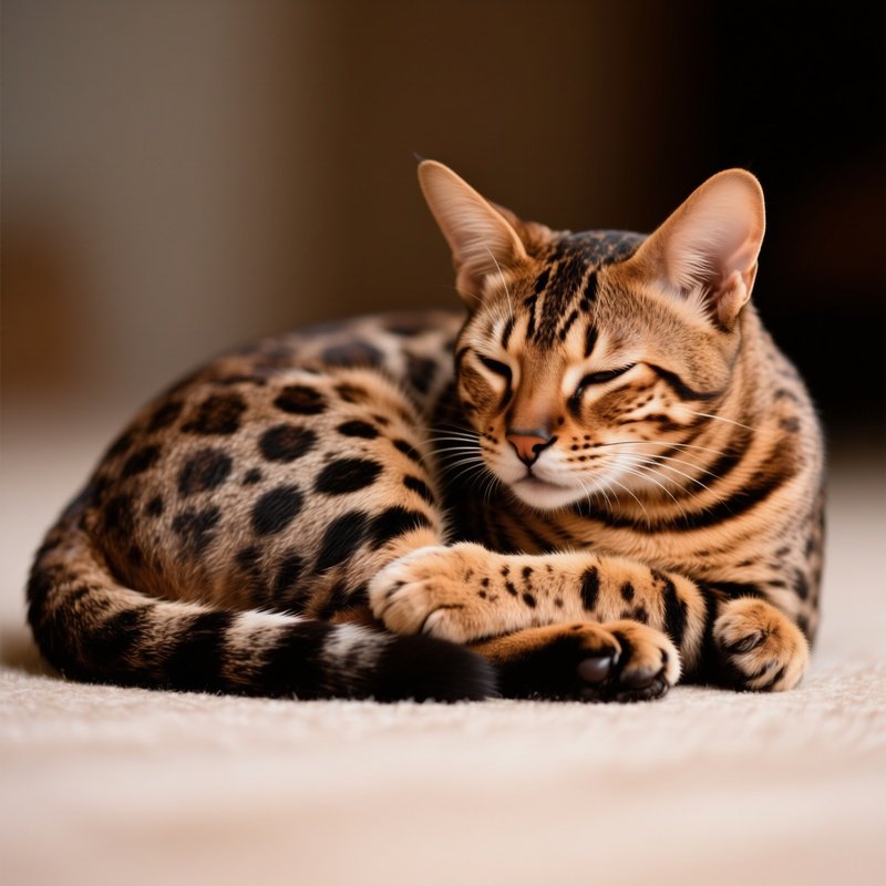 Cat Egyptian Mau Loaf Position