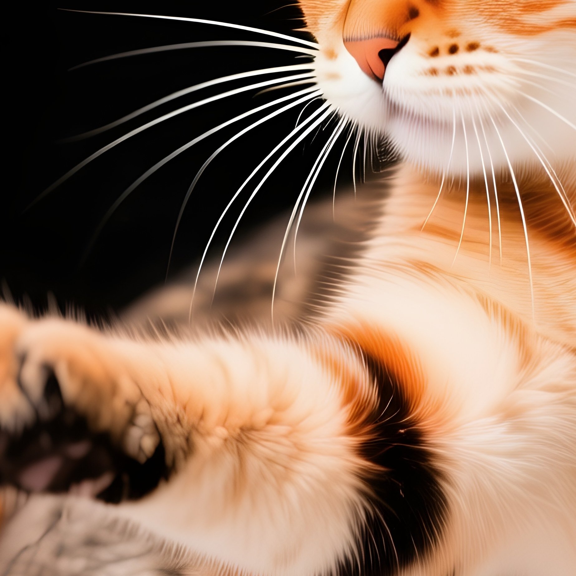 Cat Exotic Shorthair Playing With Tail 1 - Full Resolution Quality Preview