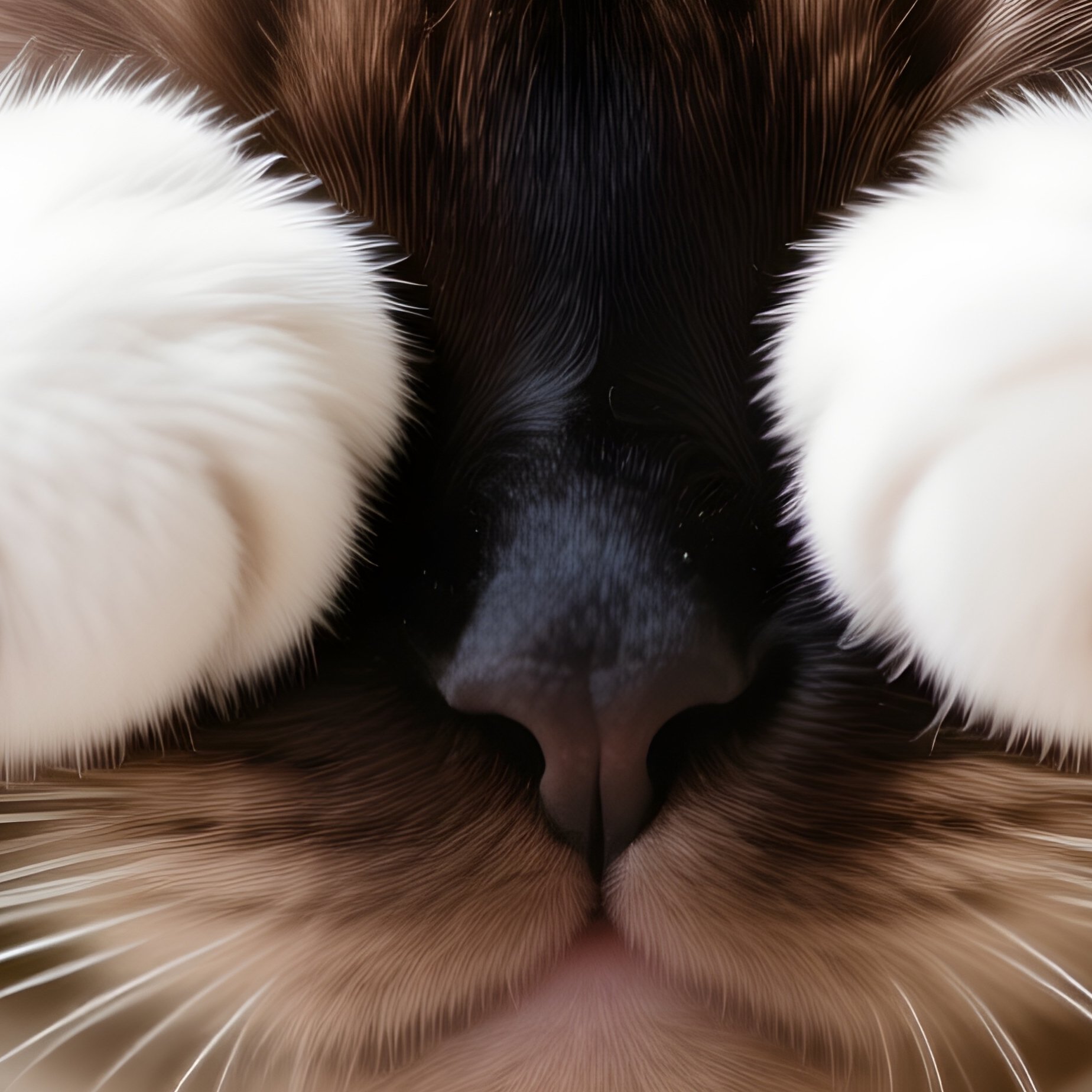 Cat Exotic Shorthair Sleeping Paws Over Face - Full Resolution Quality Preview