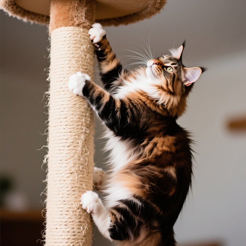 Cat-Maine-Coon-Climbing-Scratching-Post-Mid-Action
