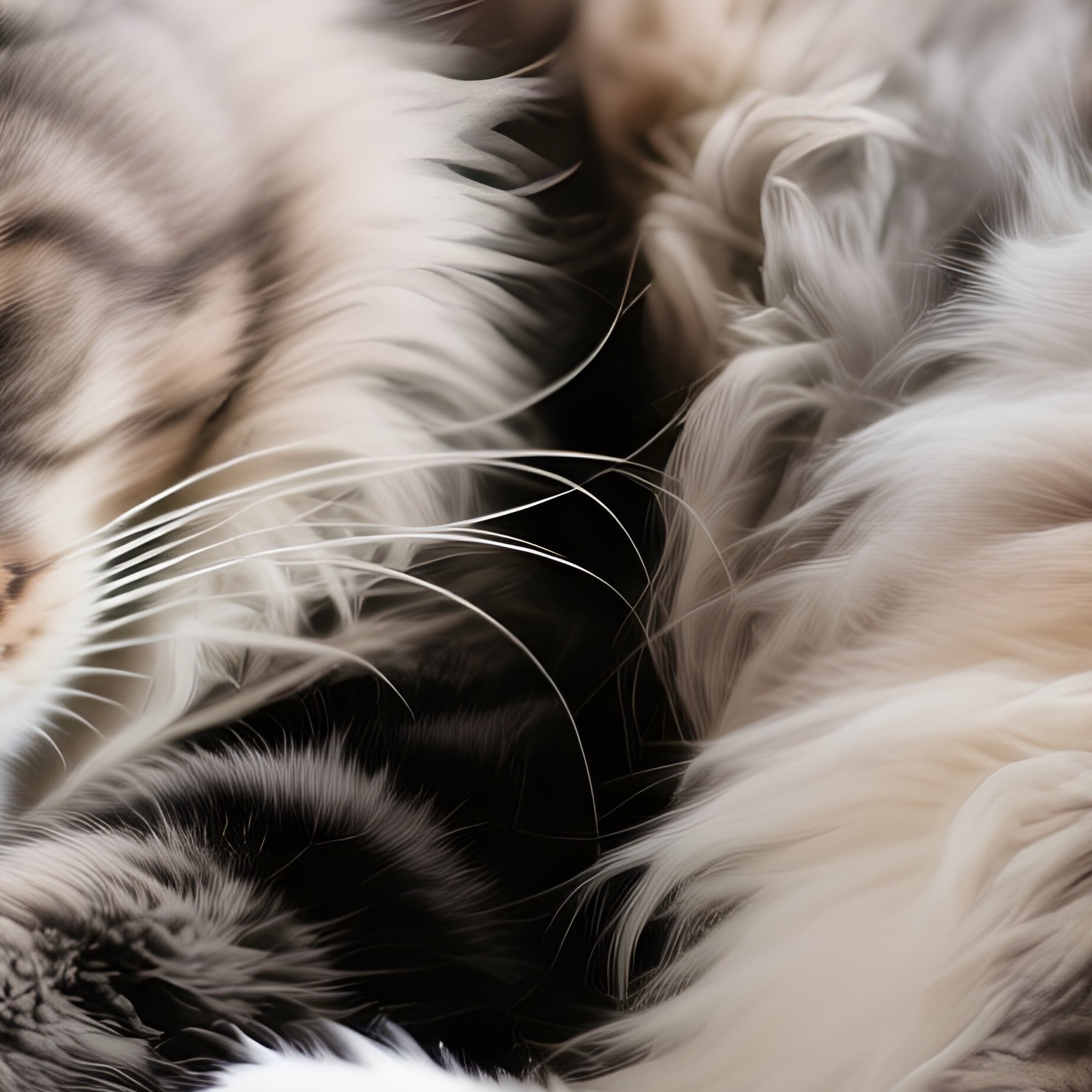 Cat Maine Coon Laying Side Paws Curved - Full Resolution Quality Preview