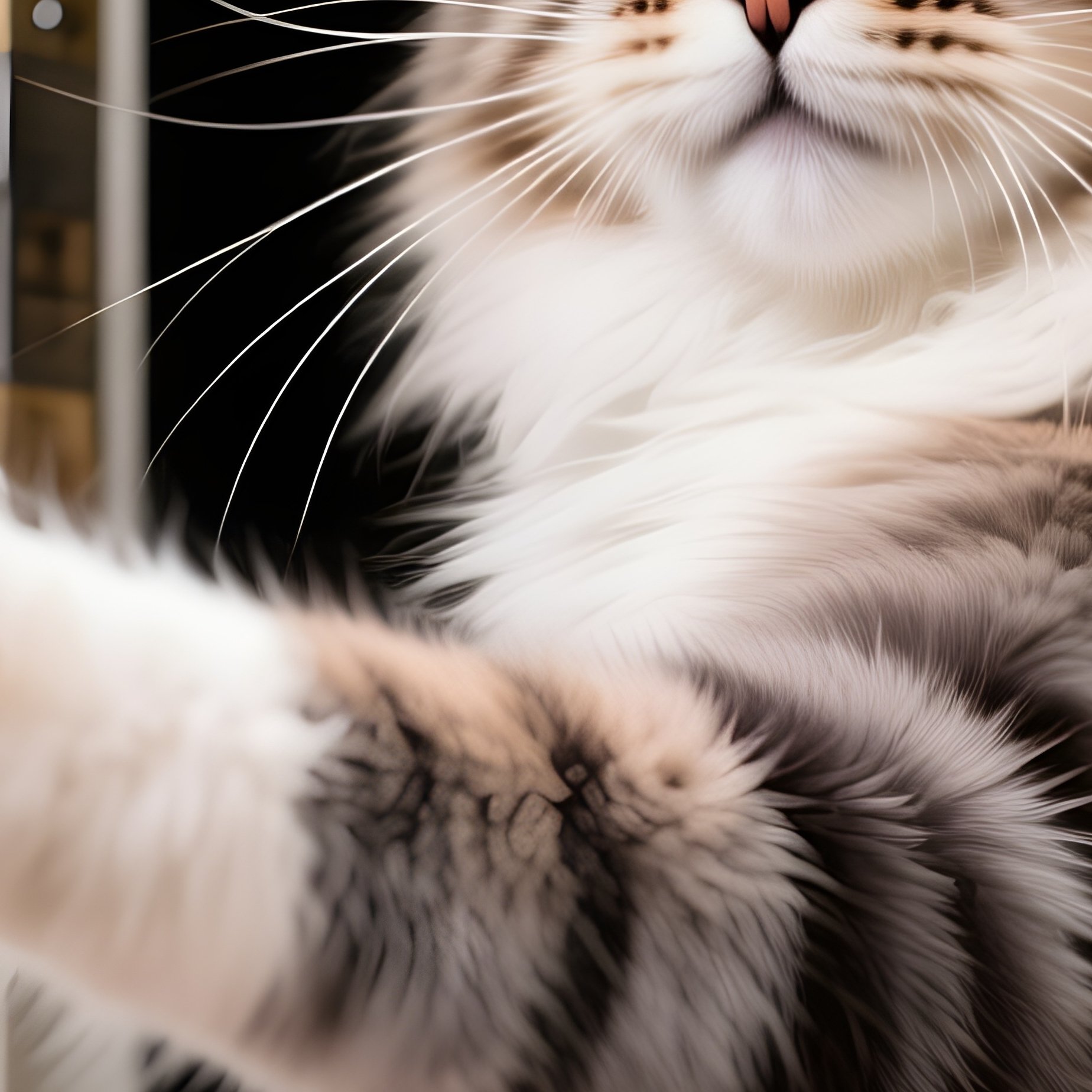 Cat Maine Coon Paw Reaching Out From Under A Door - Full Resolution Quality Preview