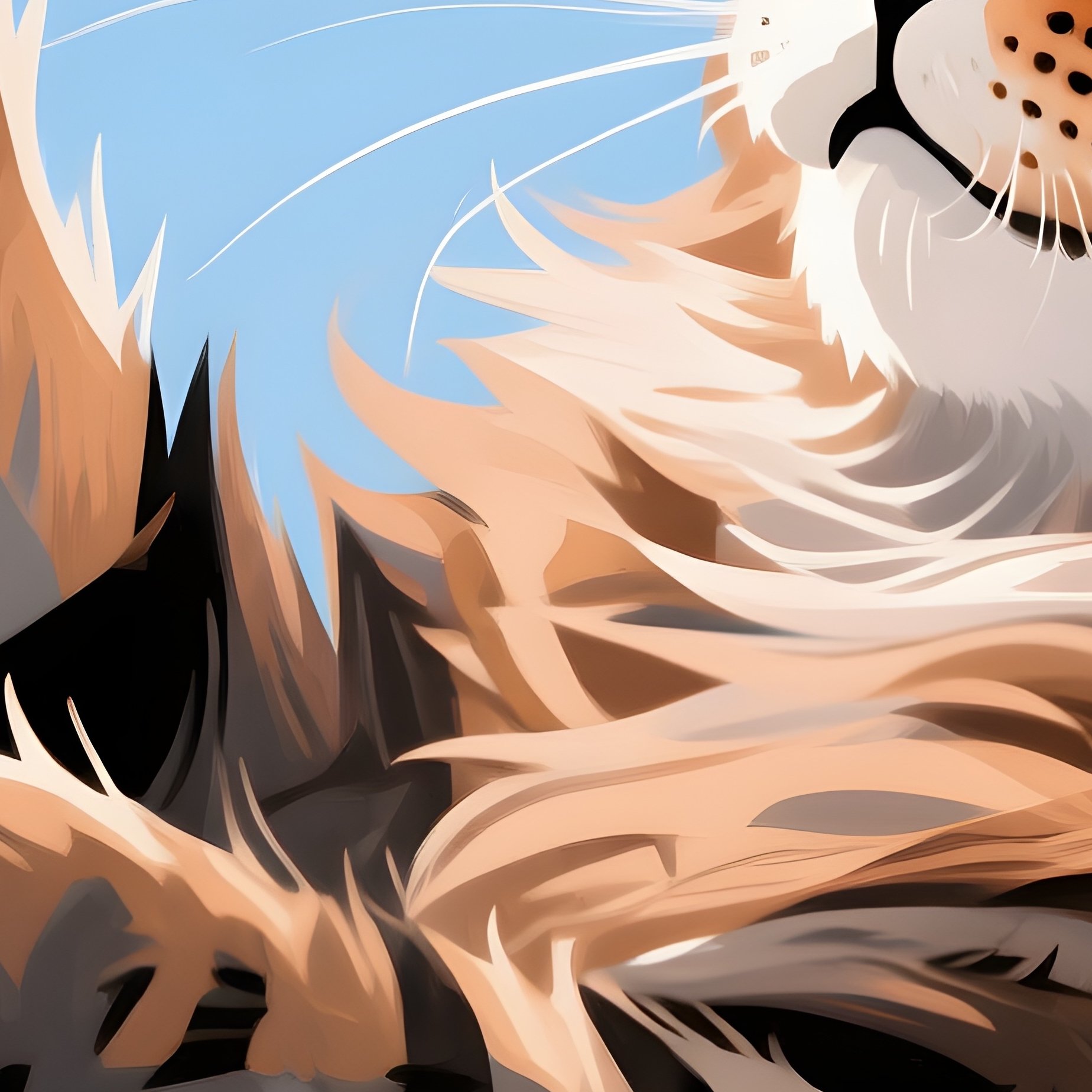 Cat Maine Coon Playing With A Toy In The Air - Full Resolution Quality Preview