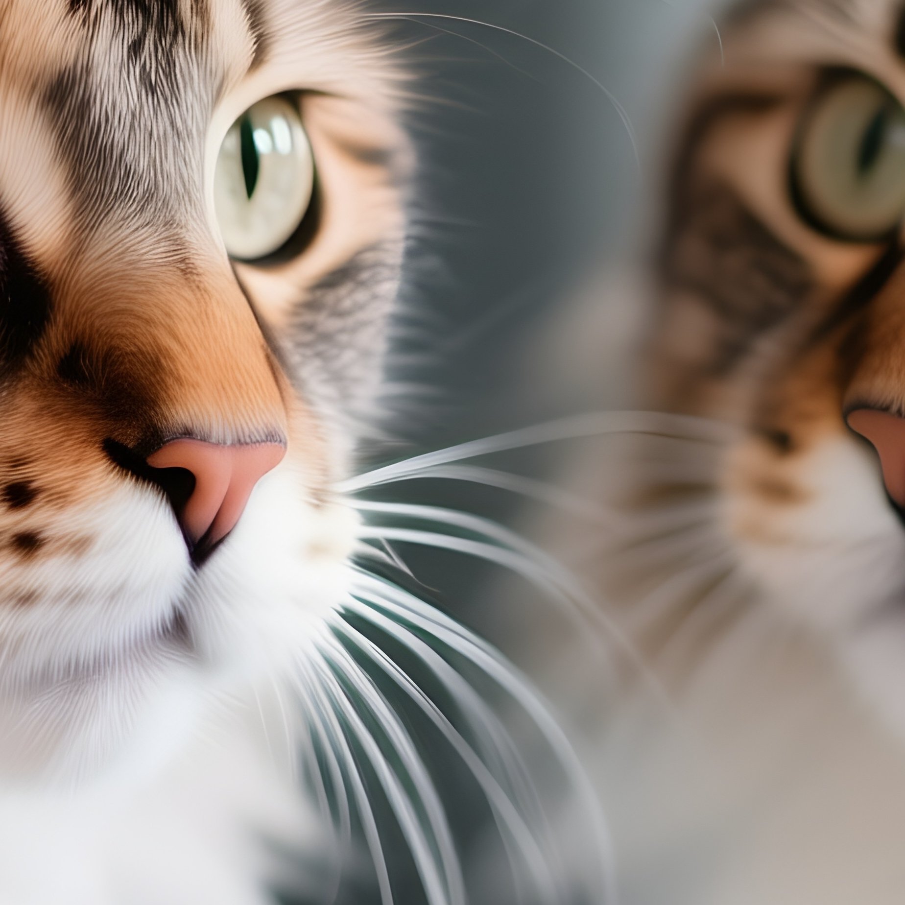 Cat Maine Coon Staring Intensely At Light Reflection - Full Resolution Quality Preview