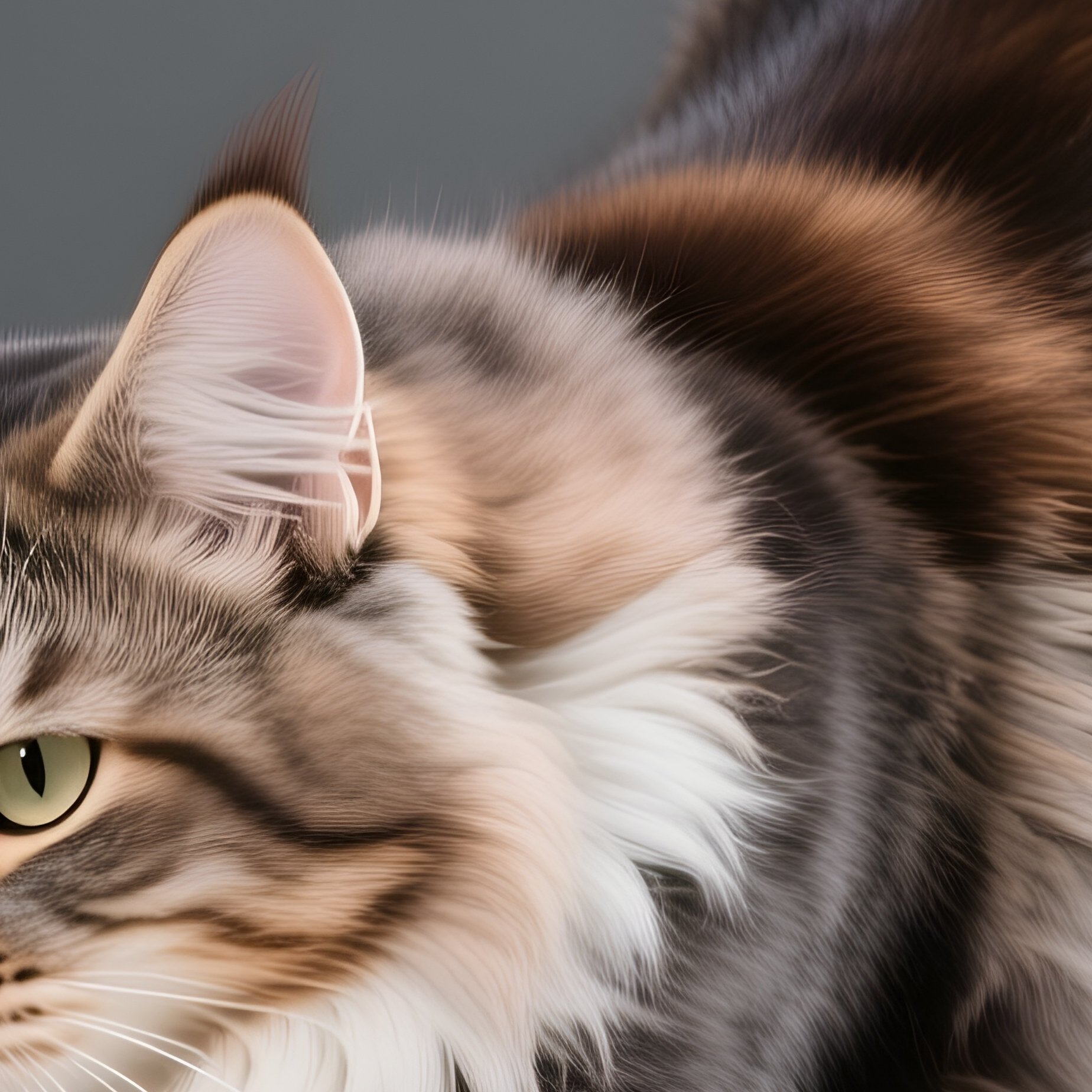 Cat Maine Coon Stretching With Arched Back - Full Resolution Quality Preview
