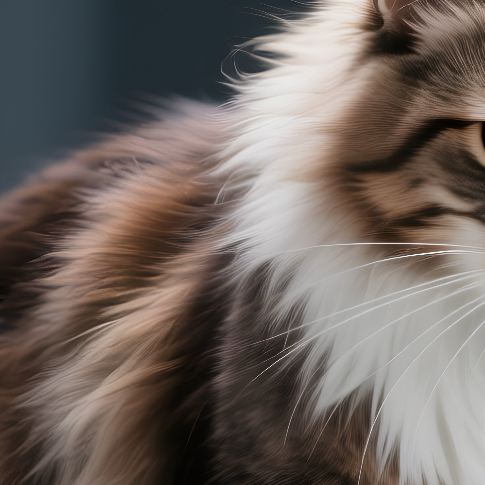 Cat Maine Coon Tail Flicking With Intense Focus - Full Resolution Quality Preview