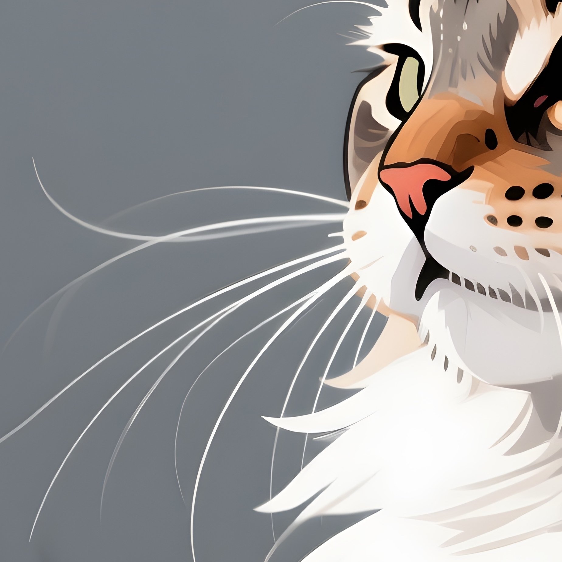 Cat Maine Coon Tail Flicking With Intense Focus - Full Resolution Quality Preview