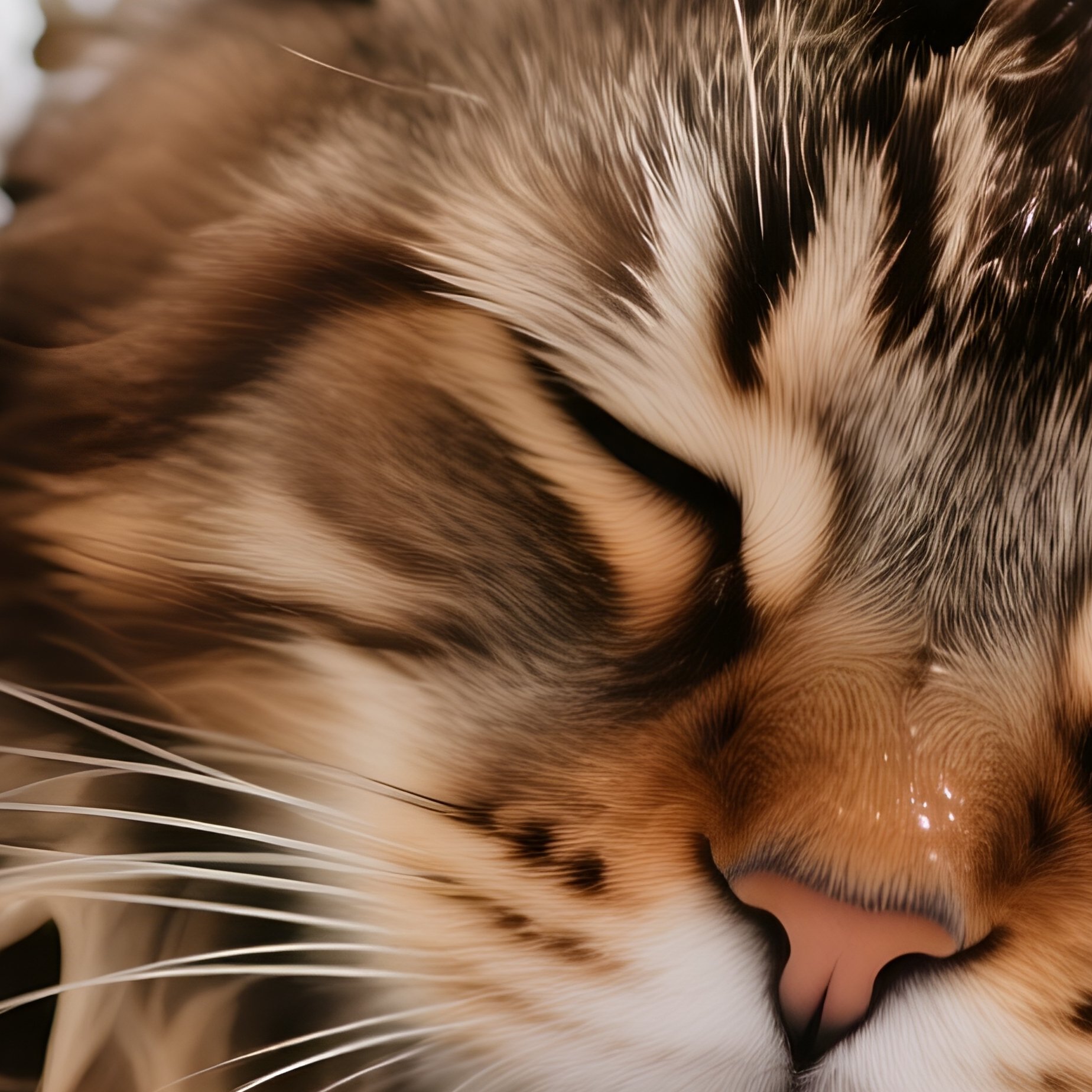 Cat Maine Coon Wrapped In Towel After Bath - Full Resolution Quality Preview
