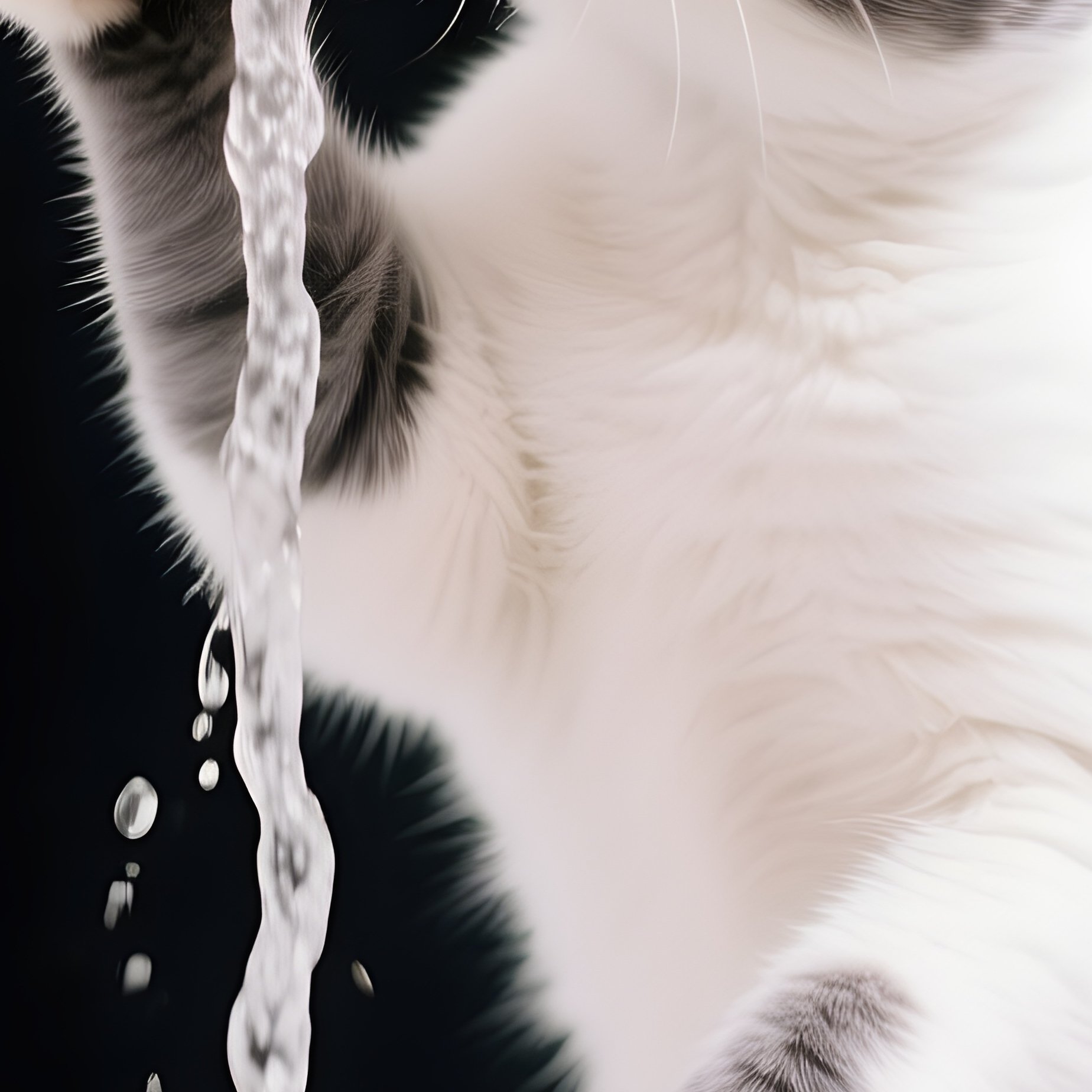 Cat-Manx-Drinking-From-Tap - Full Resolution Quality Preview
