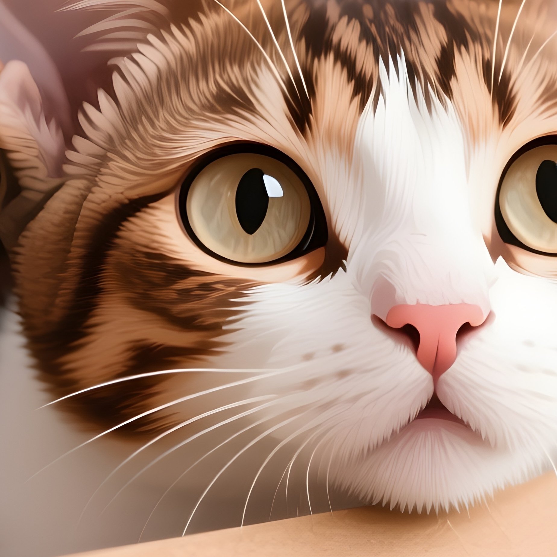 Cat Manx Head Sticking Out Of Box - Full Resolution Quality Preview