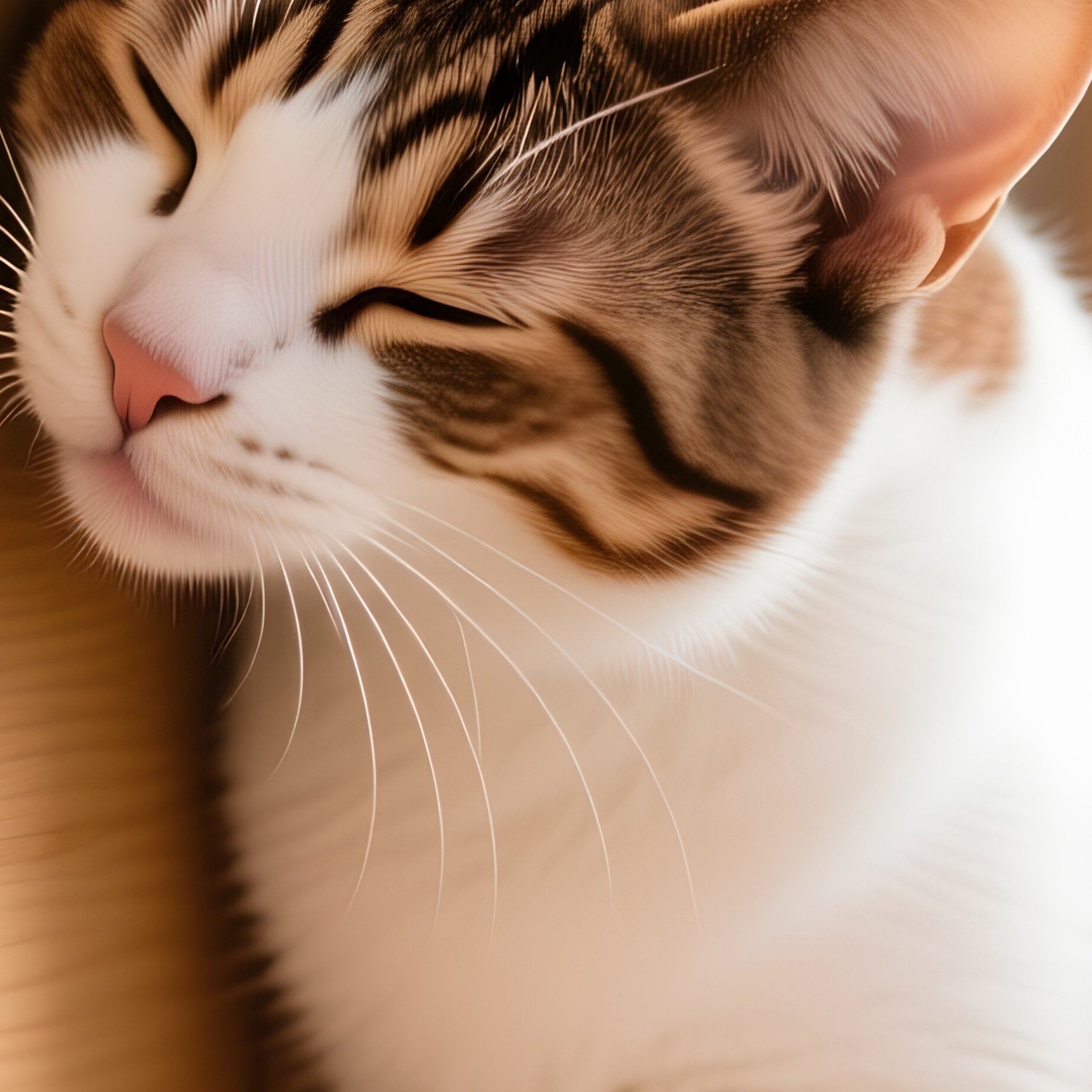 Cat-Manx-Rubbing-Face-On-Furniture - Full Resolution Quality Preview