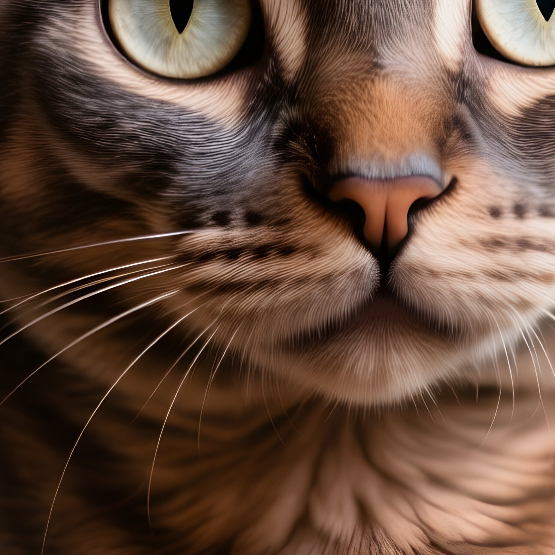 Cat Manx Sitting Wide Curious Eyes - Full Resolution Quality Preview