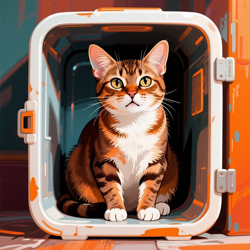 Cat_Occicat_Sitting_In_Too_Small_Container_Art