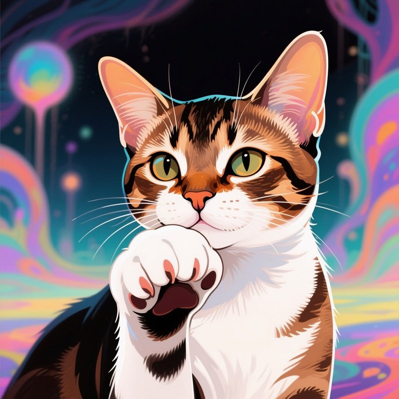 Cat Octicat Chin Resting On A Paw2