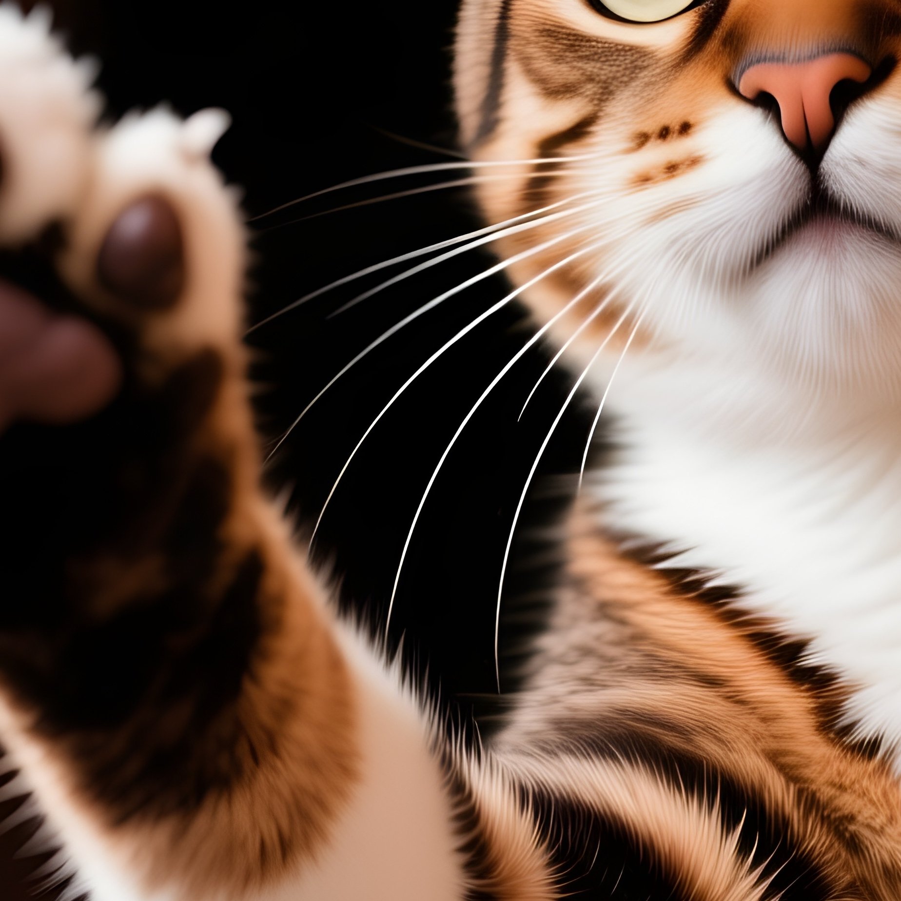 Cat Paw Reaching Under Door - Full Resolution Quality Preview